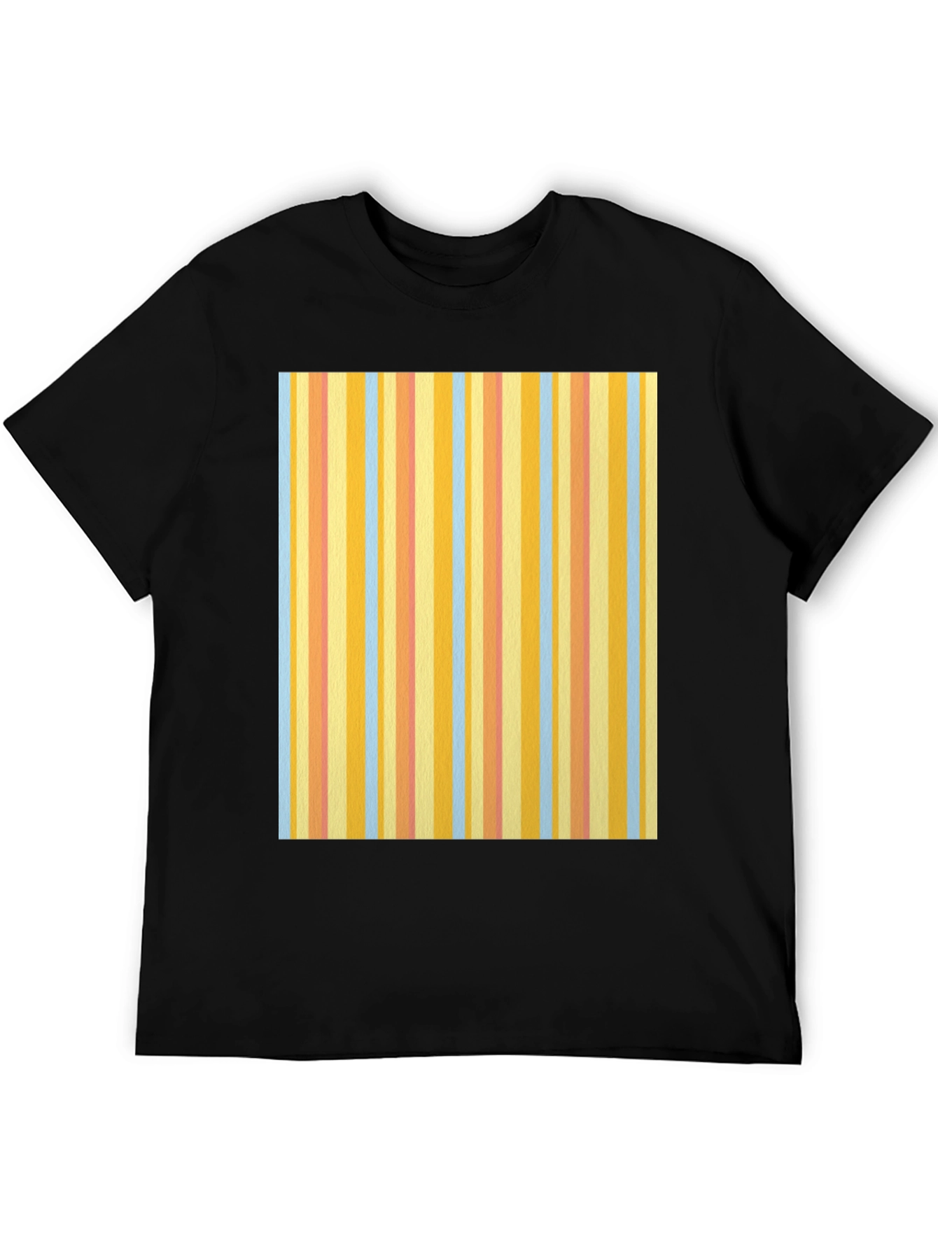 Striped Pattern T-Shirt - Casual Cotton Tee