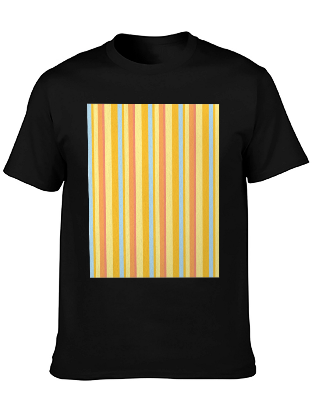 Striped Pattern T-Shirt - Casual Cotton Tee