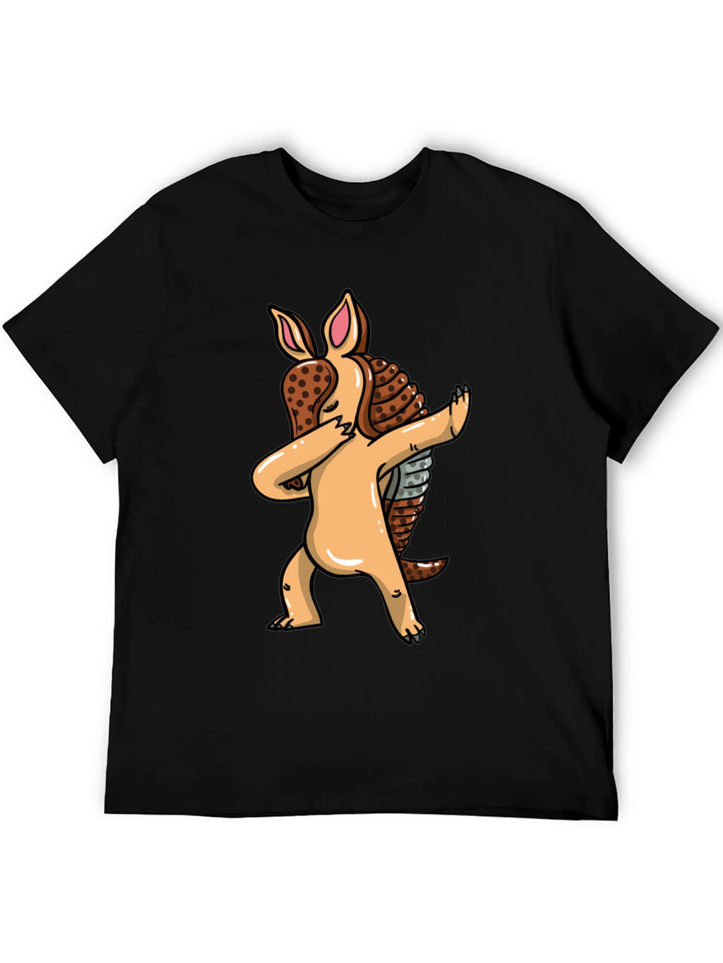 Dabbing Armadillo Graphic Tee - Black T-Shirt
