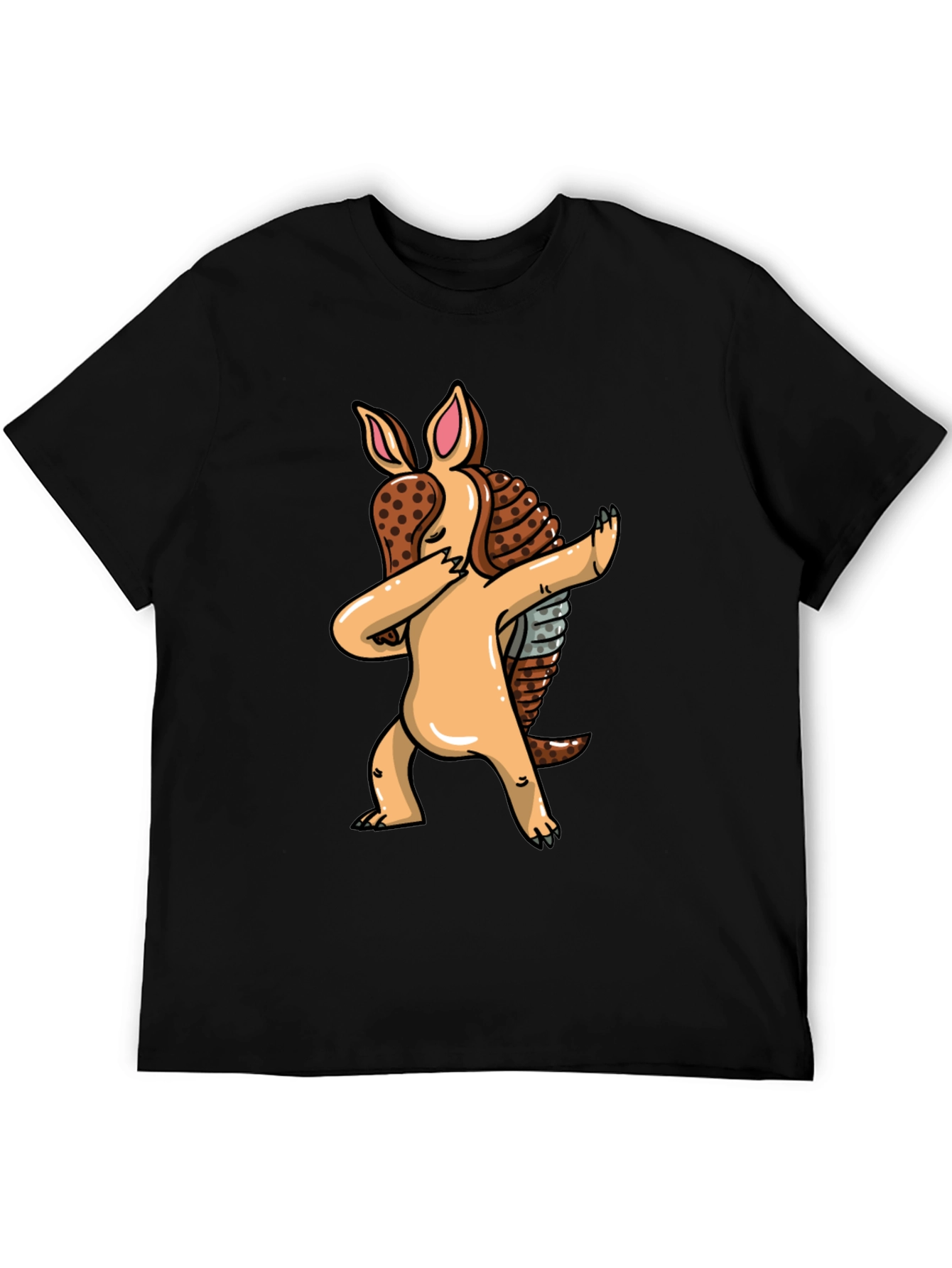 Dabbing Armadillo Graphic Tee - Black T-Shirt