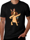 Dabbing Armadillo Graphic Tee - Black T-Shirt