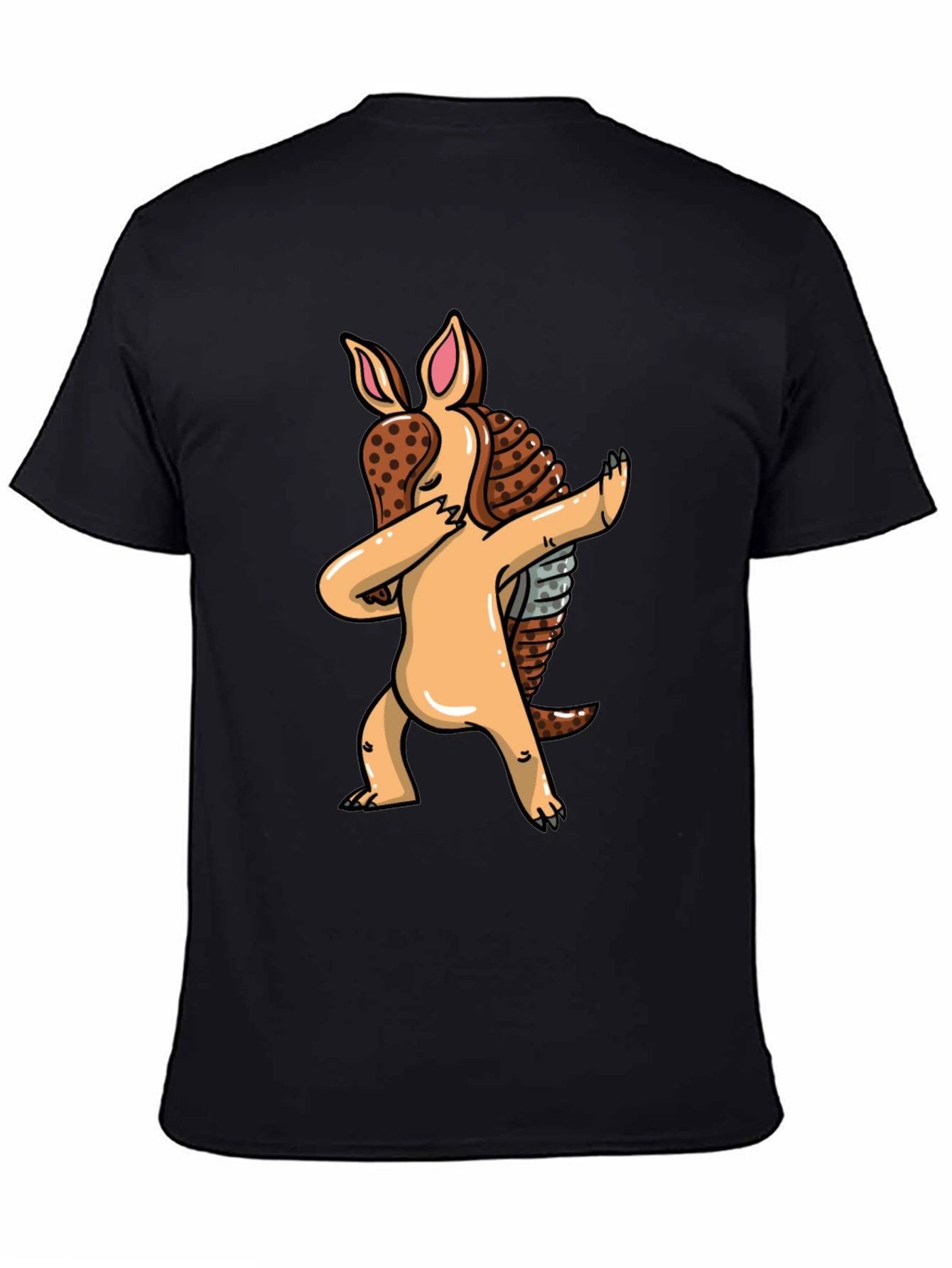 Dabbing Armadillo Graphic Tee - Black T-Shirt