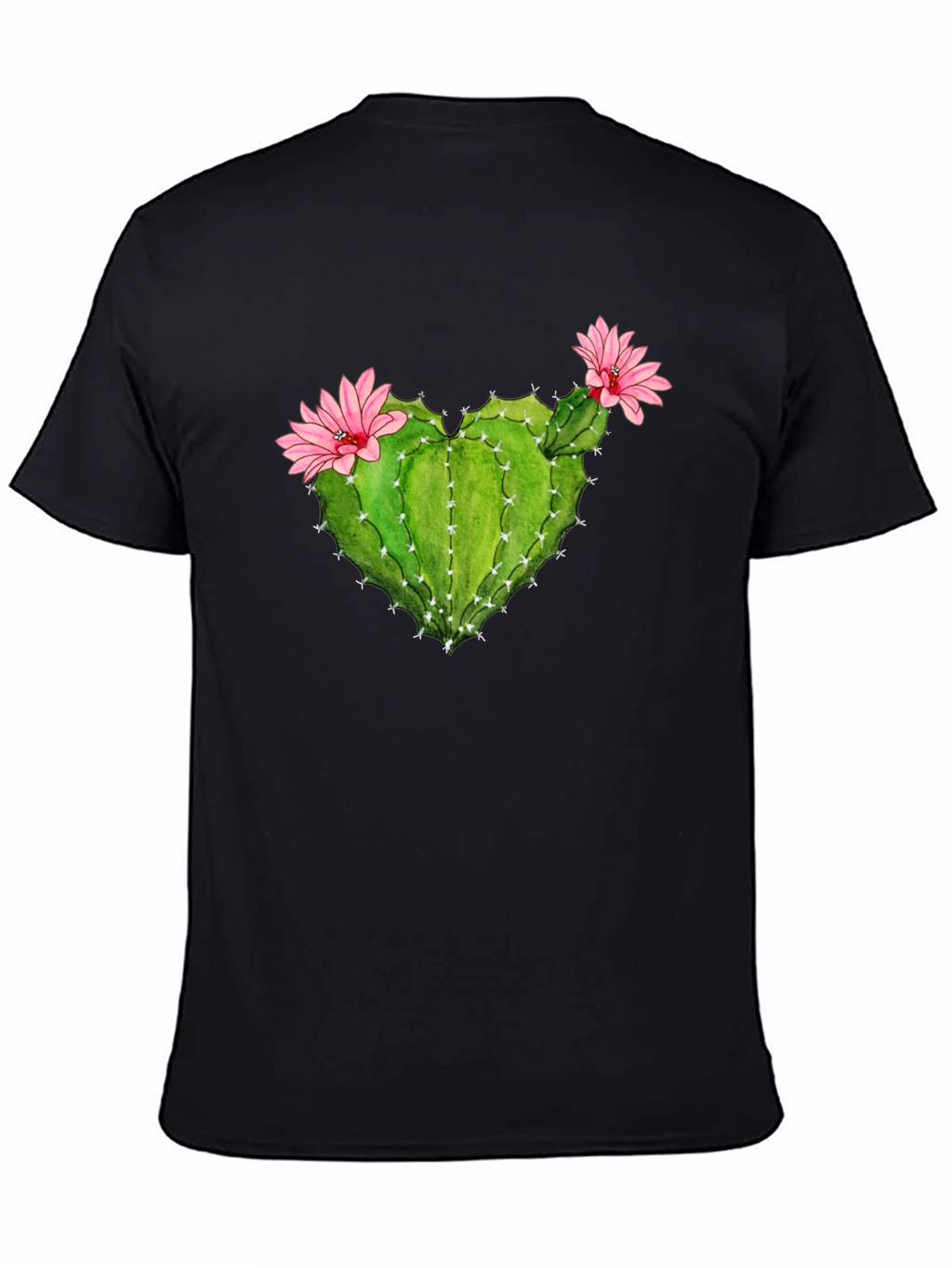 Cactus Heart Flower Graphic T-Shirt