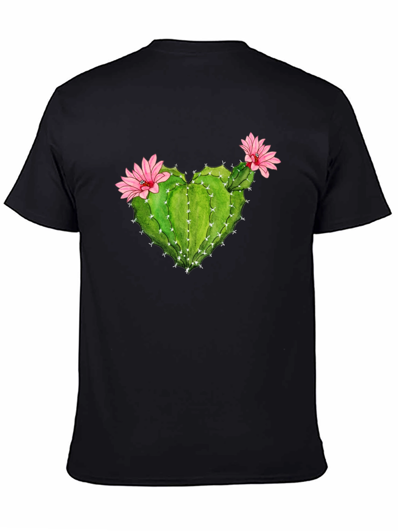 Cactus Heart Flower Graphic T-Shirt