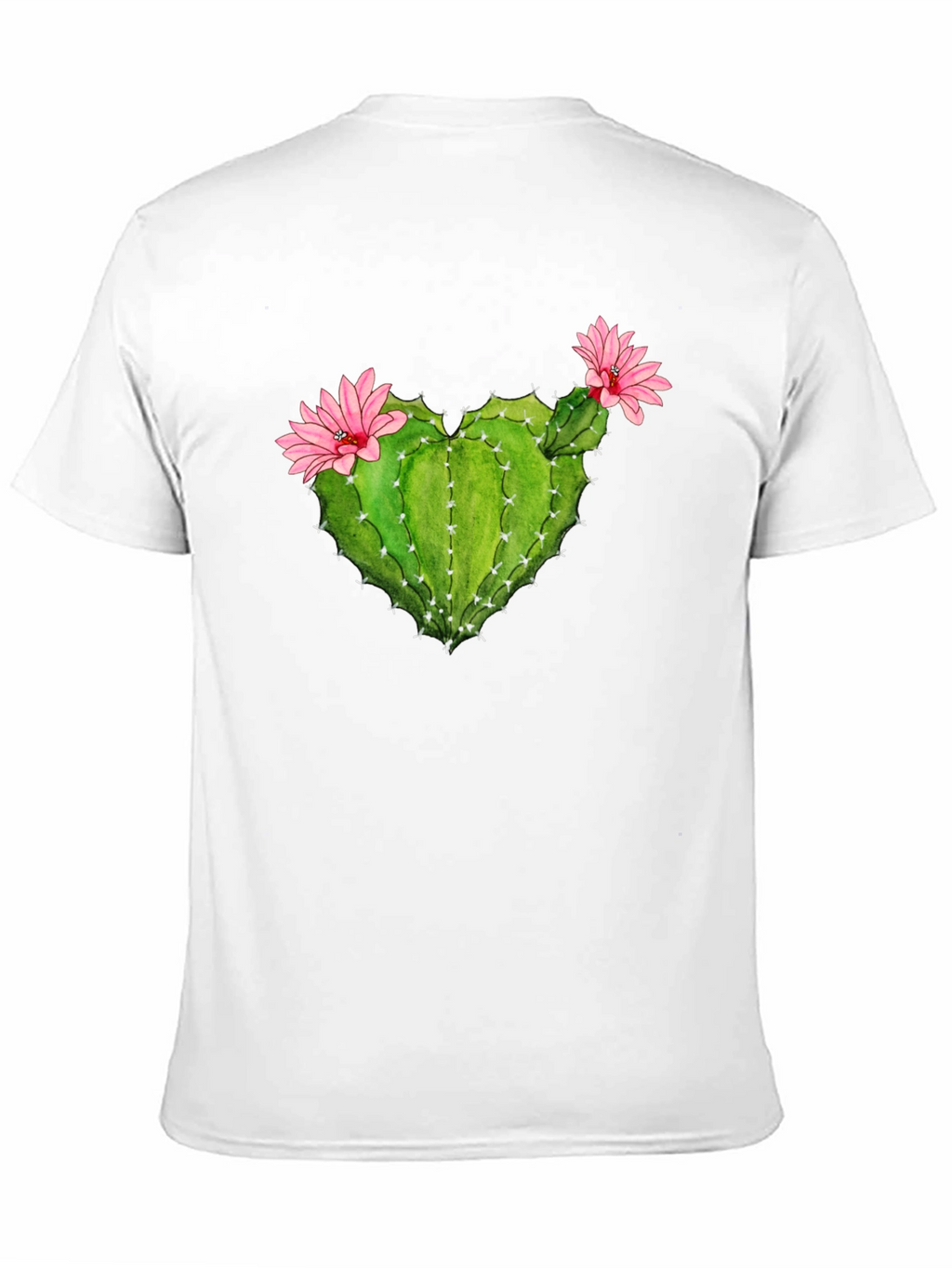 Cactus Heart Flower Graphic T-Shirt