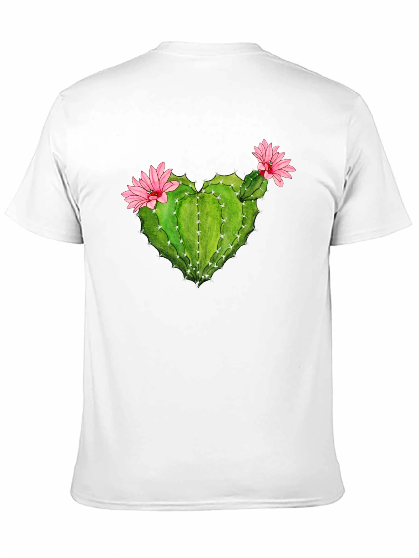 Cactus Heart Flower Graphic T-Shirt