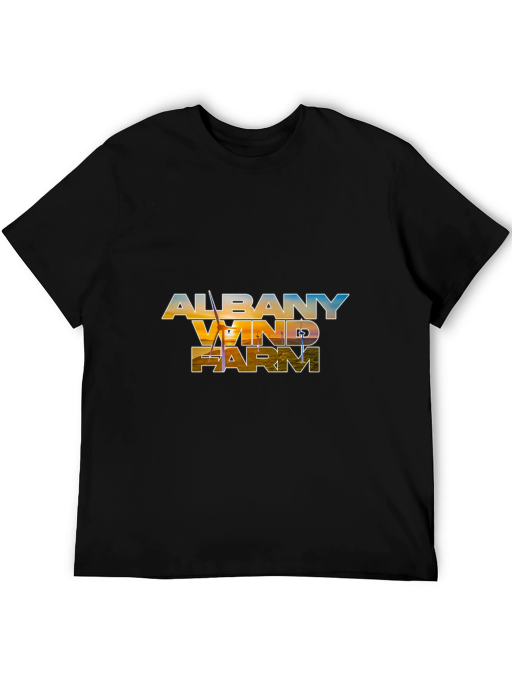 Albany Wind Farm Black T-Shirt