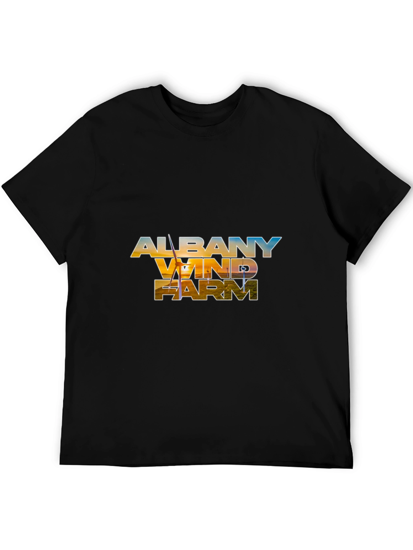 Albany Wind Farm Black T-Shirt