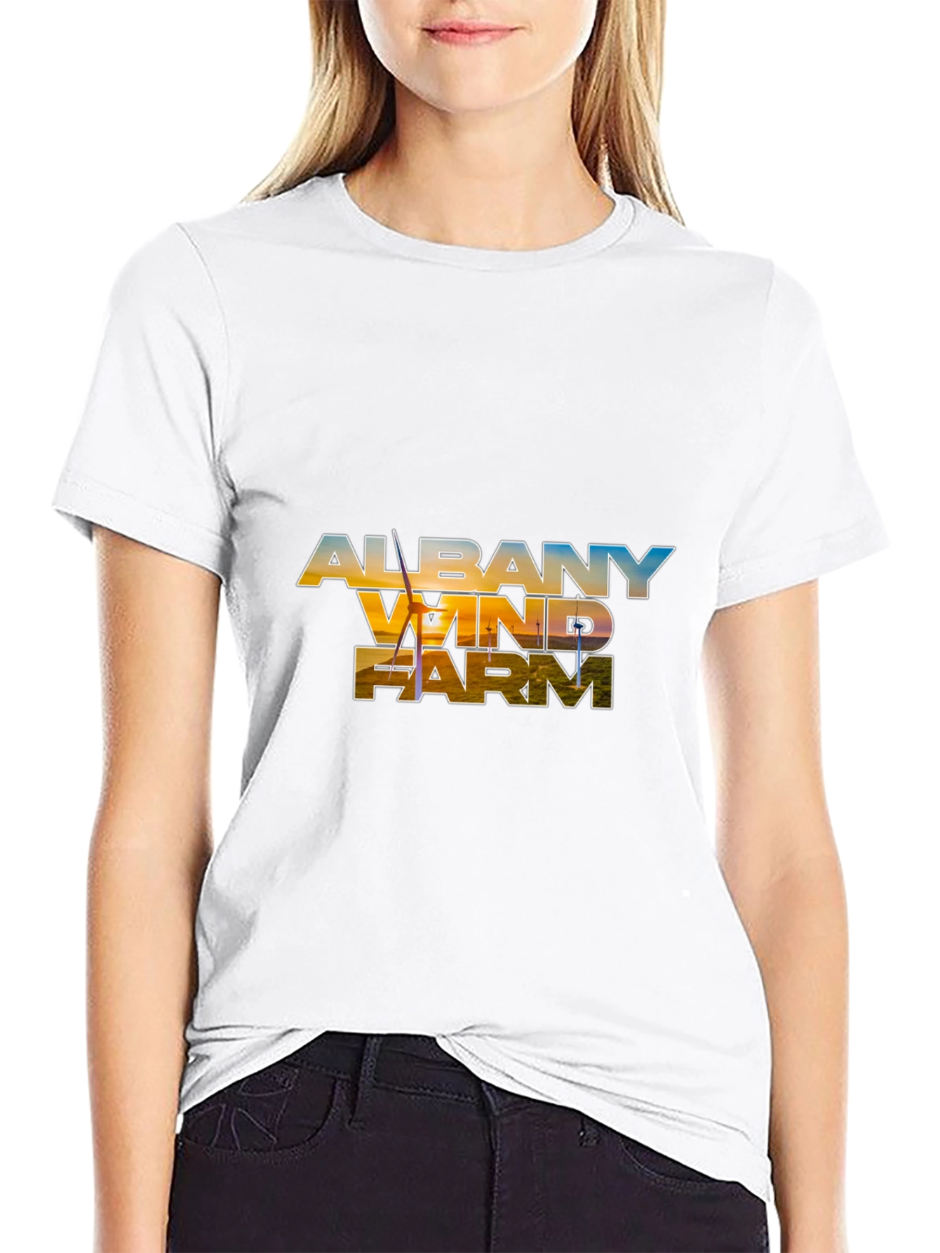 Albany Wind Farm Black T-Shirt