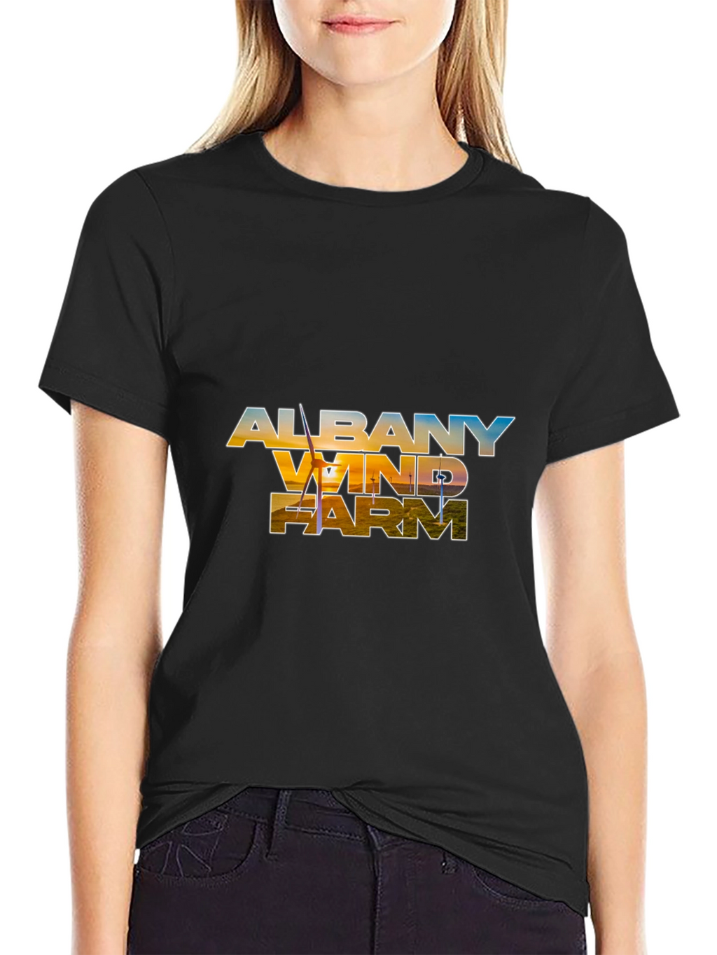 Albany Wind Farm Black T-Shirt
