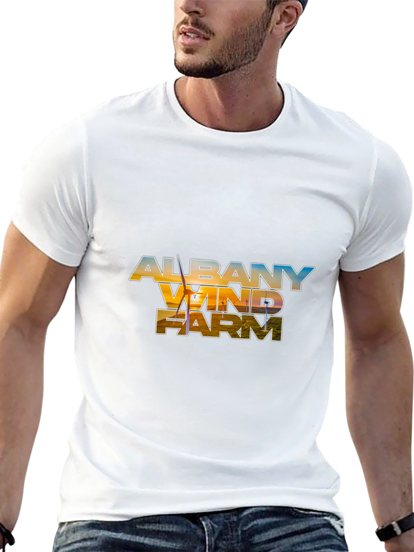Albany Wind Farm Black T-Shirt