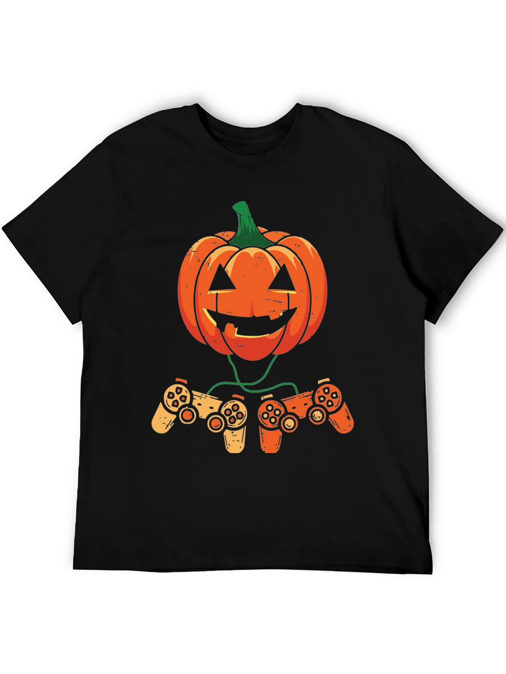Gamer Pumpkin Halloween Graphic Tee