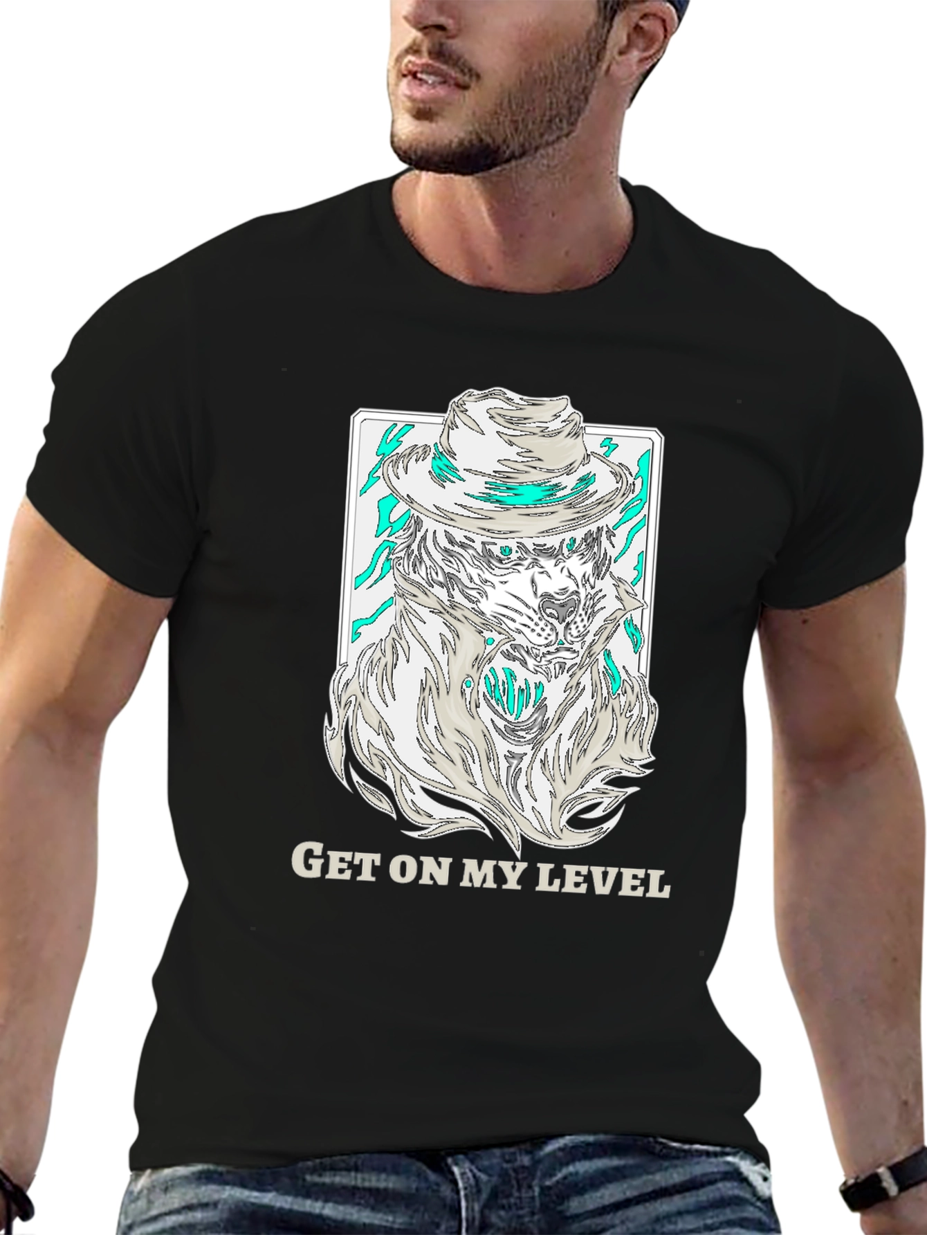 Get On My Level T-Shirt - Wolf Gangster Design