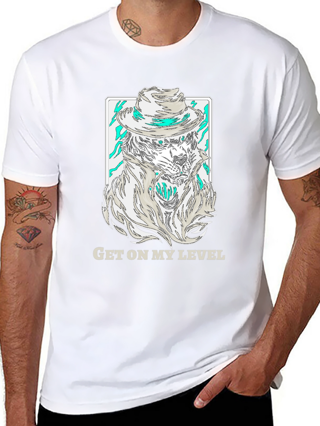 Get On My Level T-Shirt - Wolf Gangster Design
