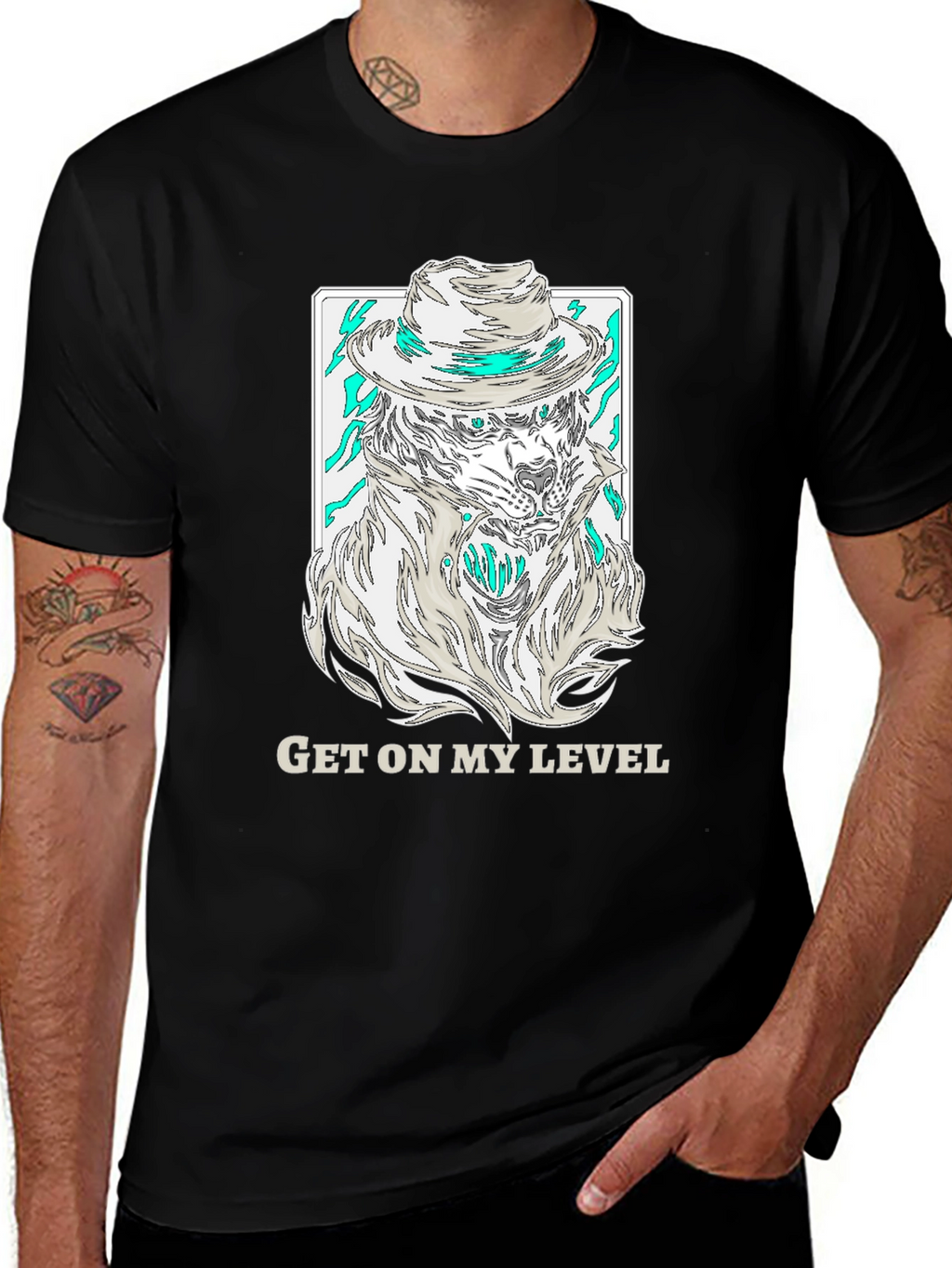 Get On My Level T-Shirt - Wolf Gangster Design