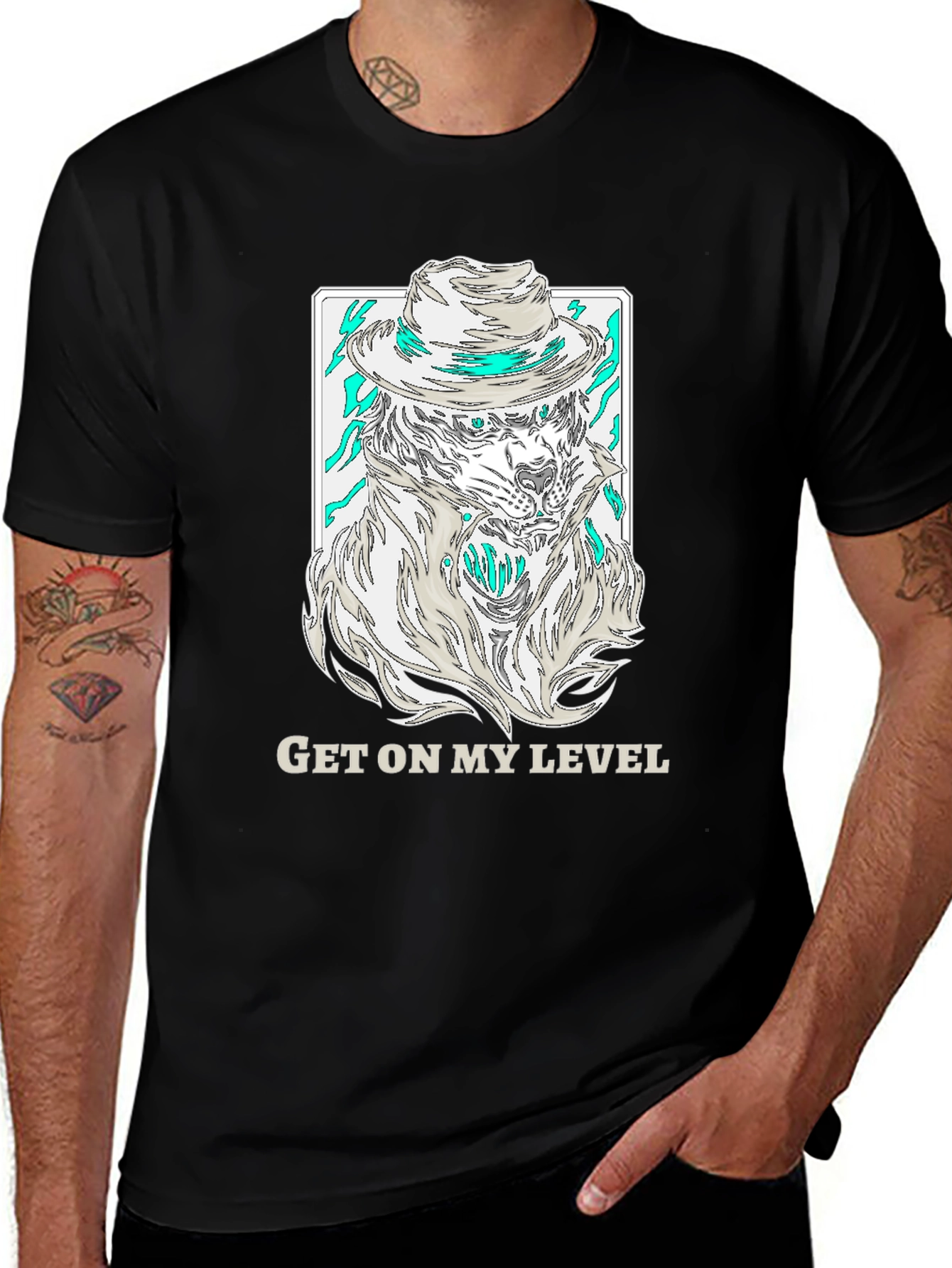 Get On My Level T-Shirt - Wolf Gangster Design