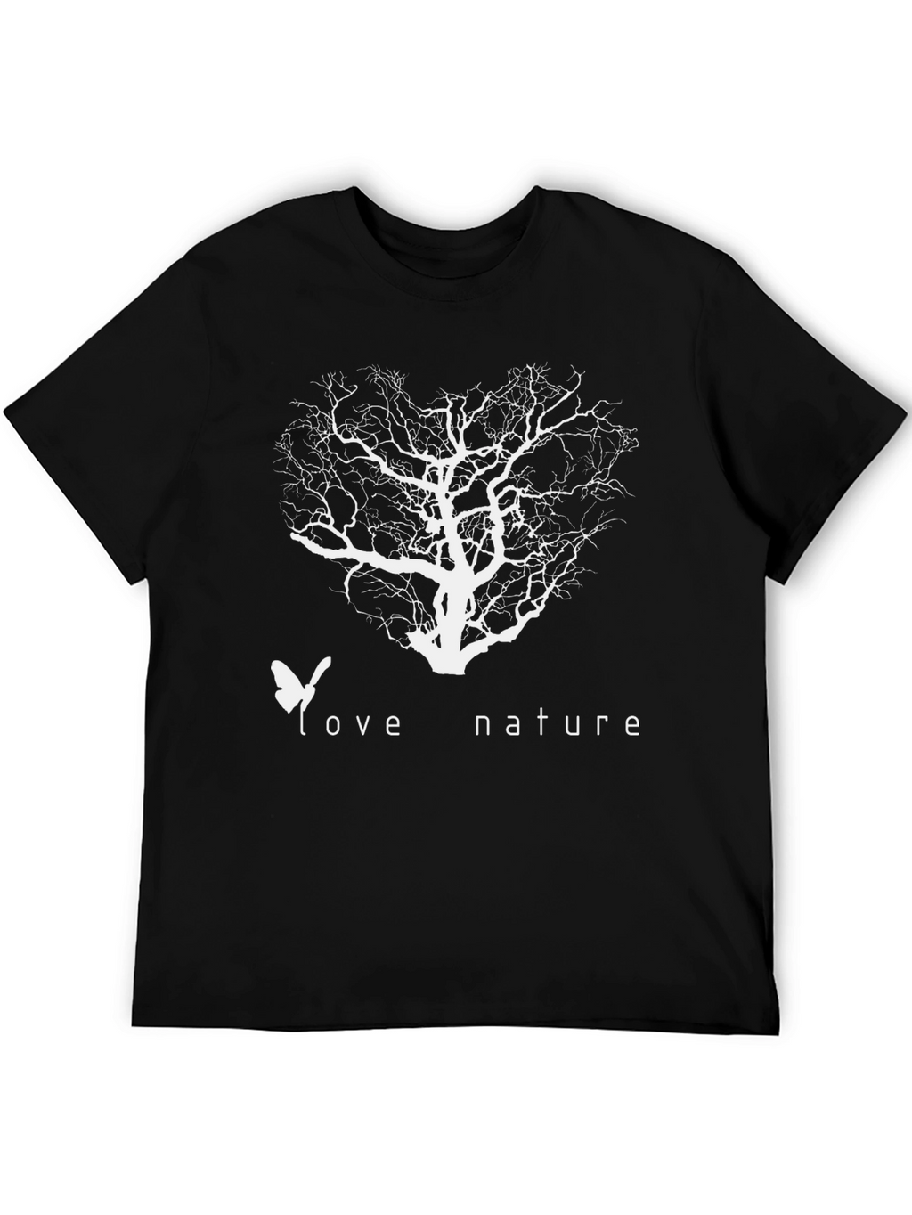 Love Nature Tree Graphic Black T-Shirt