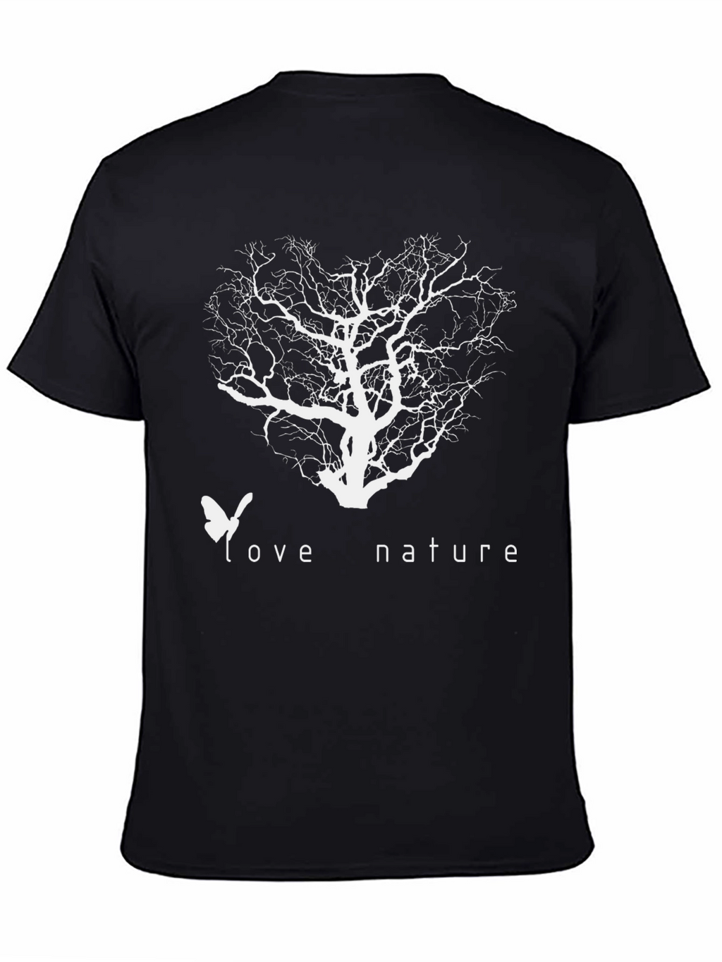 Love Nature Tree Graphic Black T-Shirt