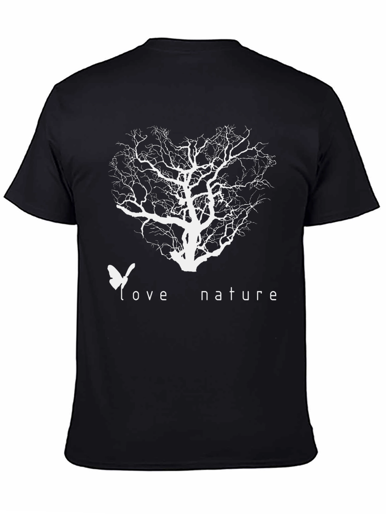 Love Nature Tree Graphic Black T-Shirt