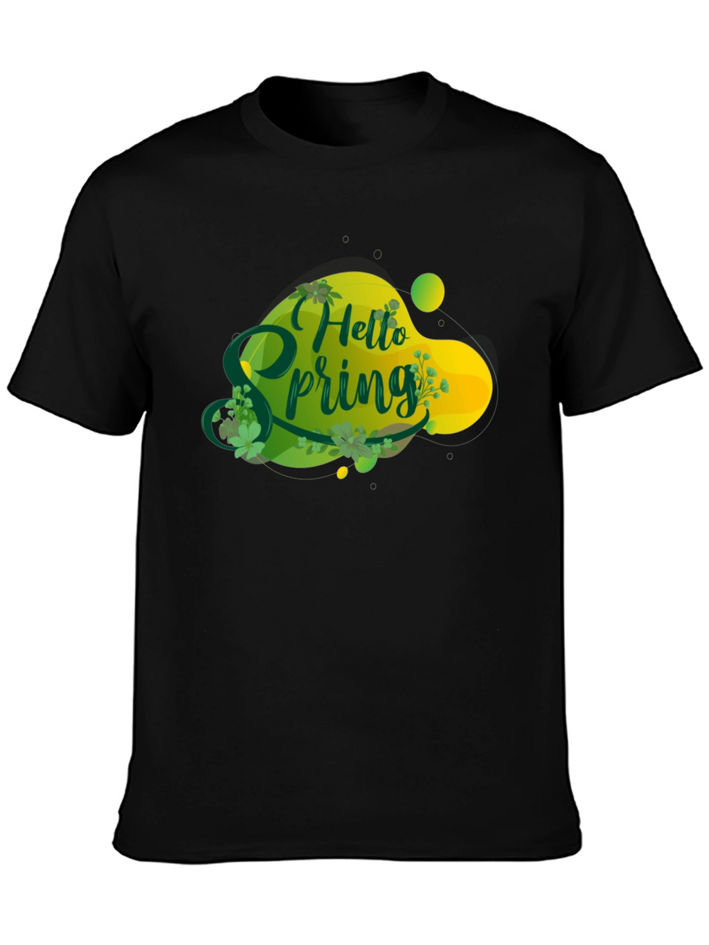 Hello Spring Graphic Tee - Black