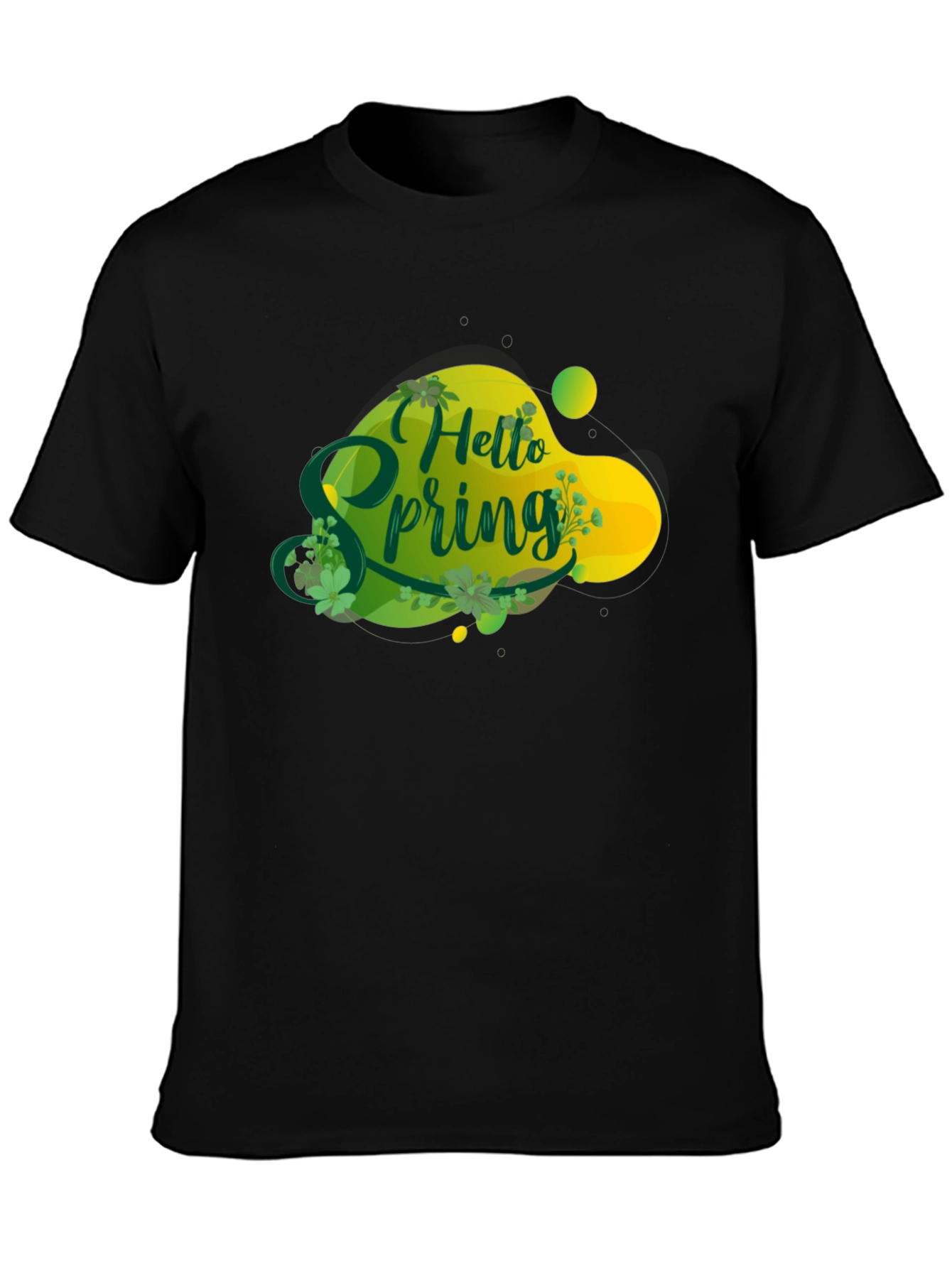 Hello Spring Graphic Tee - Black
