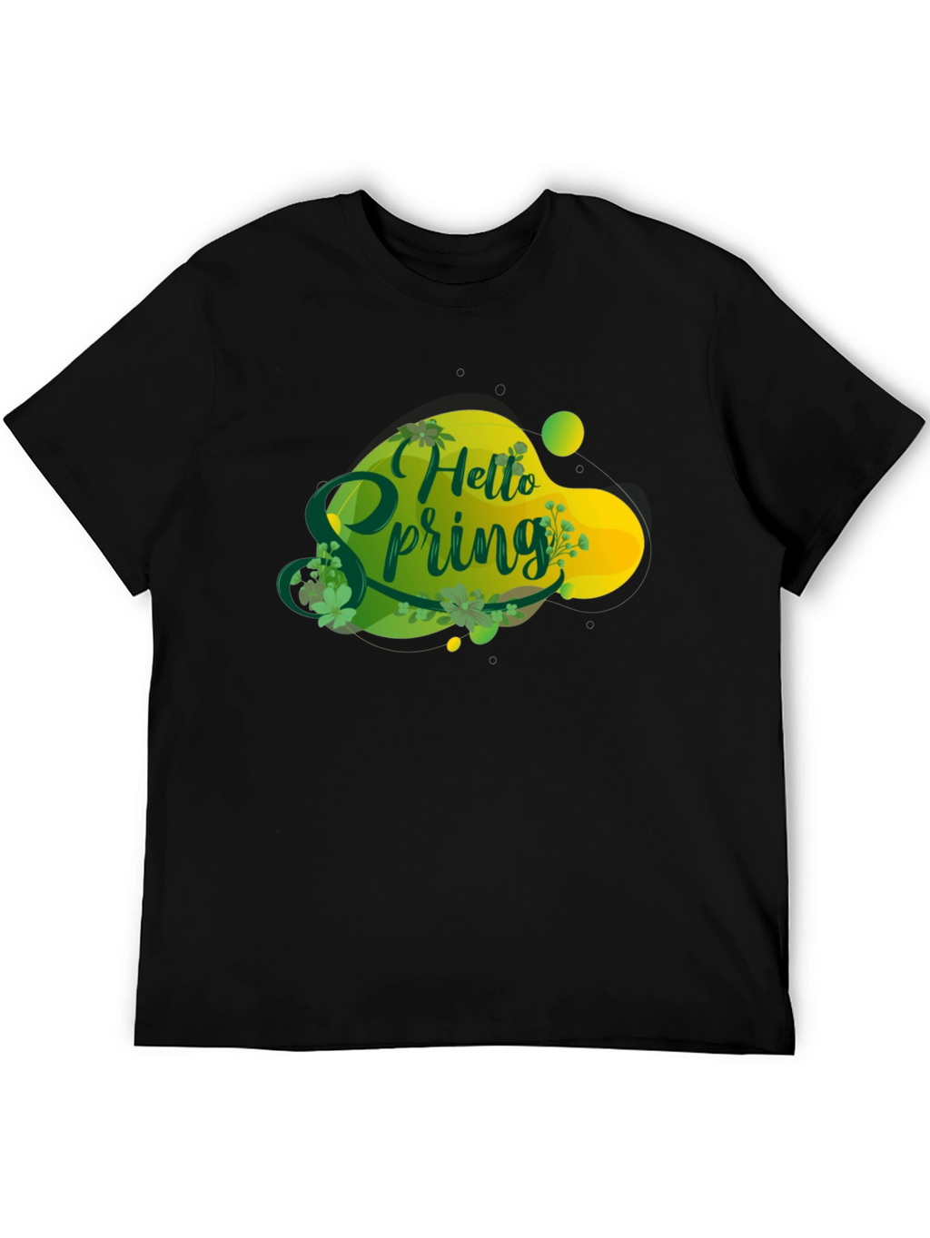 Hello Spring Graphic Tee - Black