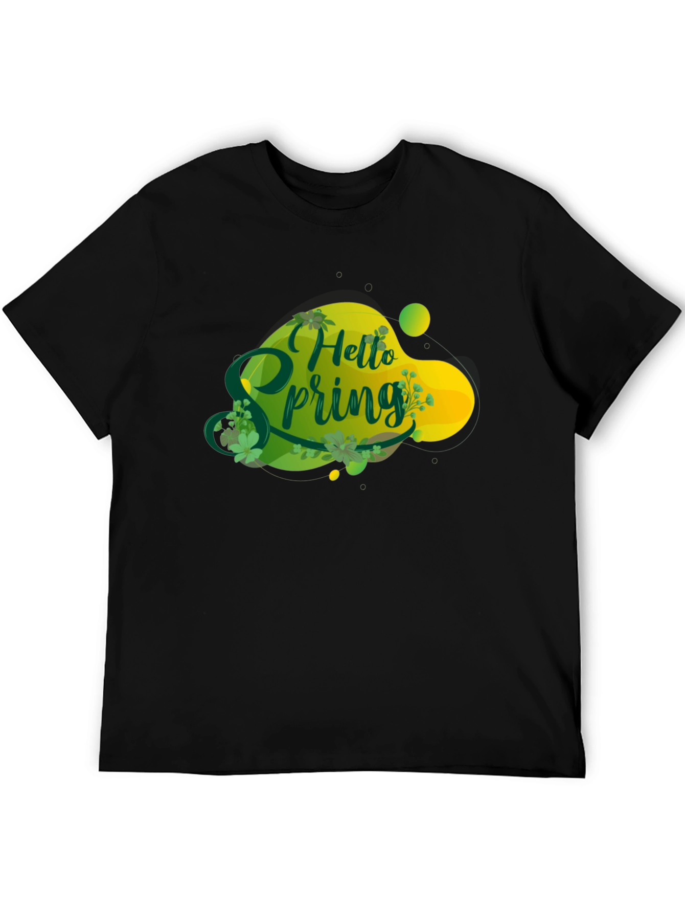Hello Spring Graphic Tee - Black