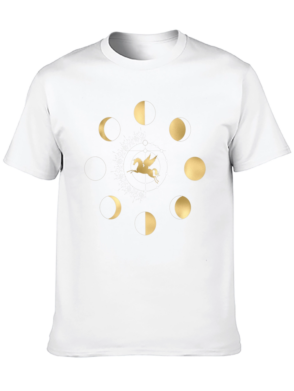 Pegasus & Moon Phases Black T-Shirt