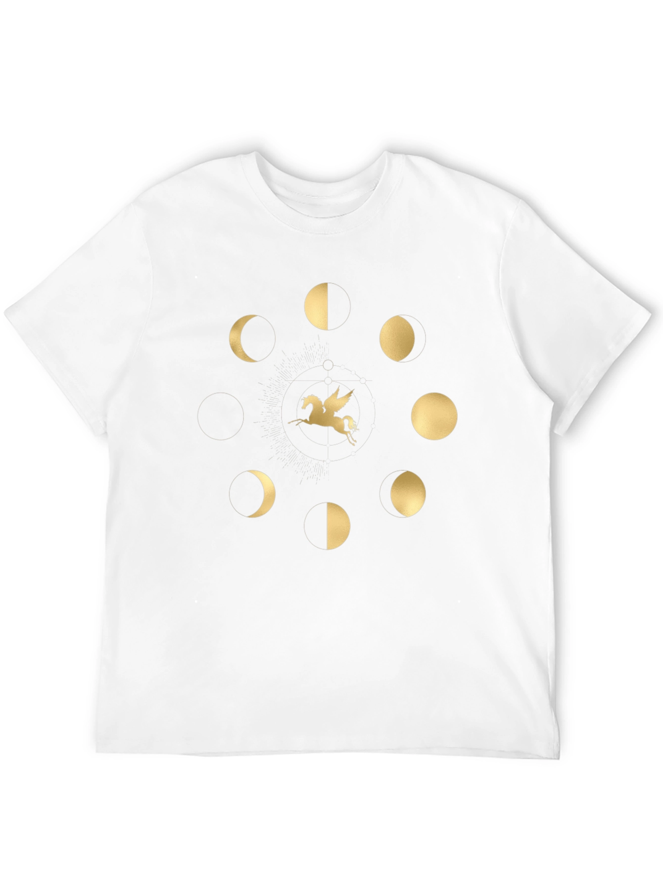 Pegasus & Moon Phases Black T-Shirt