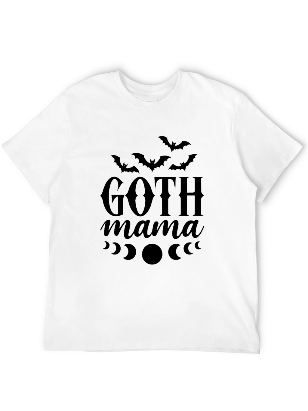 Goth Mama T-Shirt - Bat & Moon Design