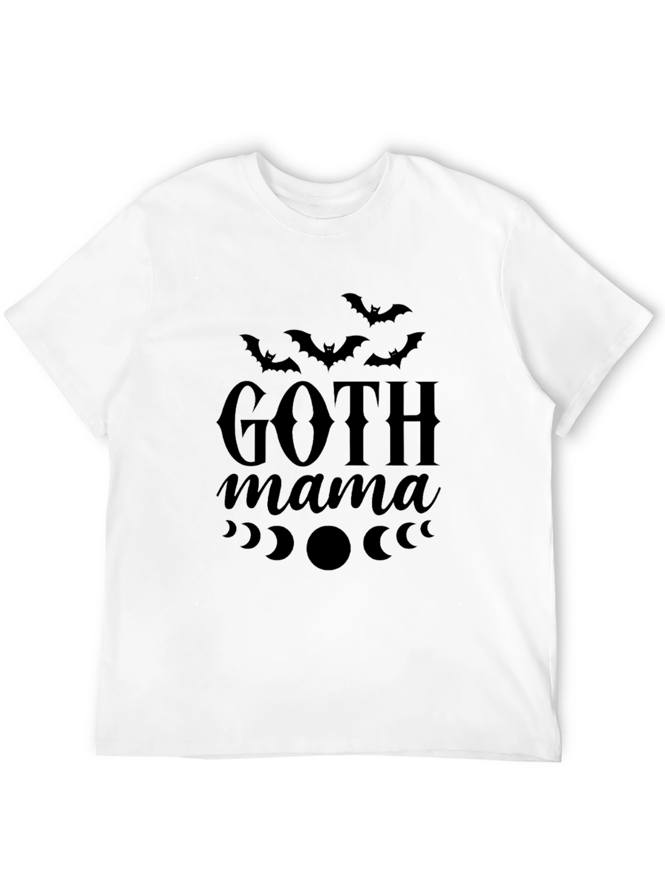 Goth Mama T-Shirt - Bat & Moon Design