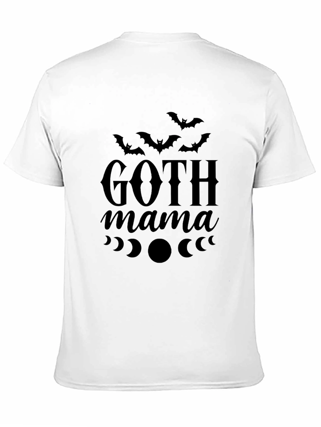 Goth Mama T-Shirt - Bat & Moon Design