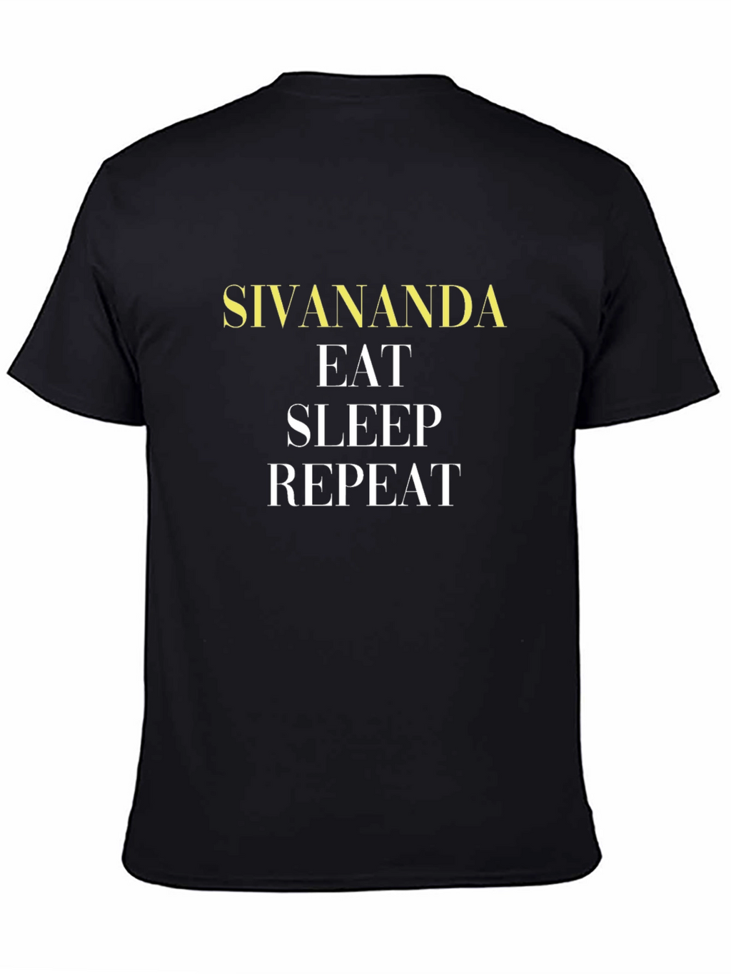Sivananda Eat Sleep Repeat Black Graphic Tee