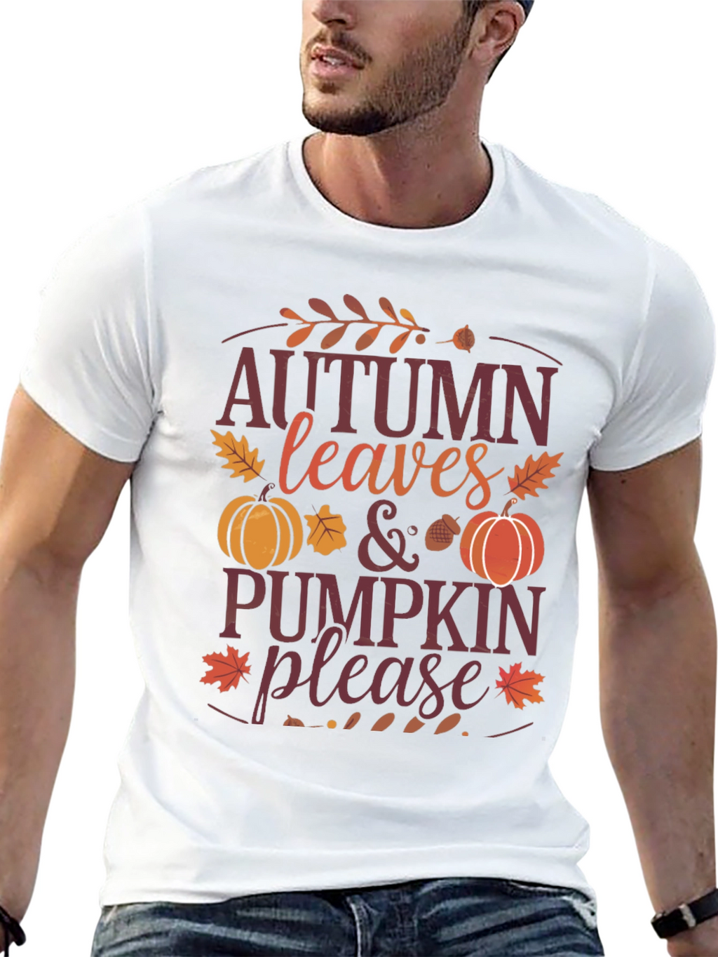 Autumn Leaves & Pumpkin Please Graphic Tee