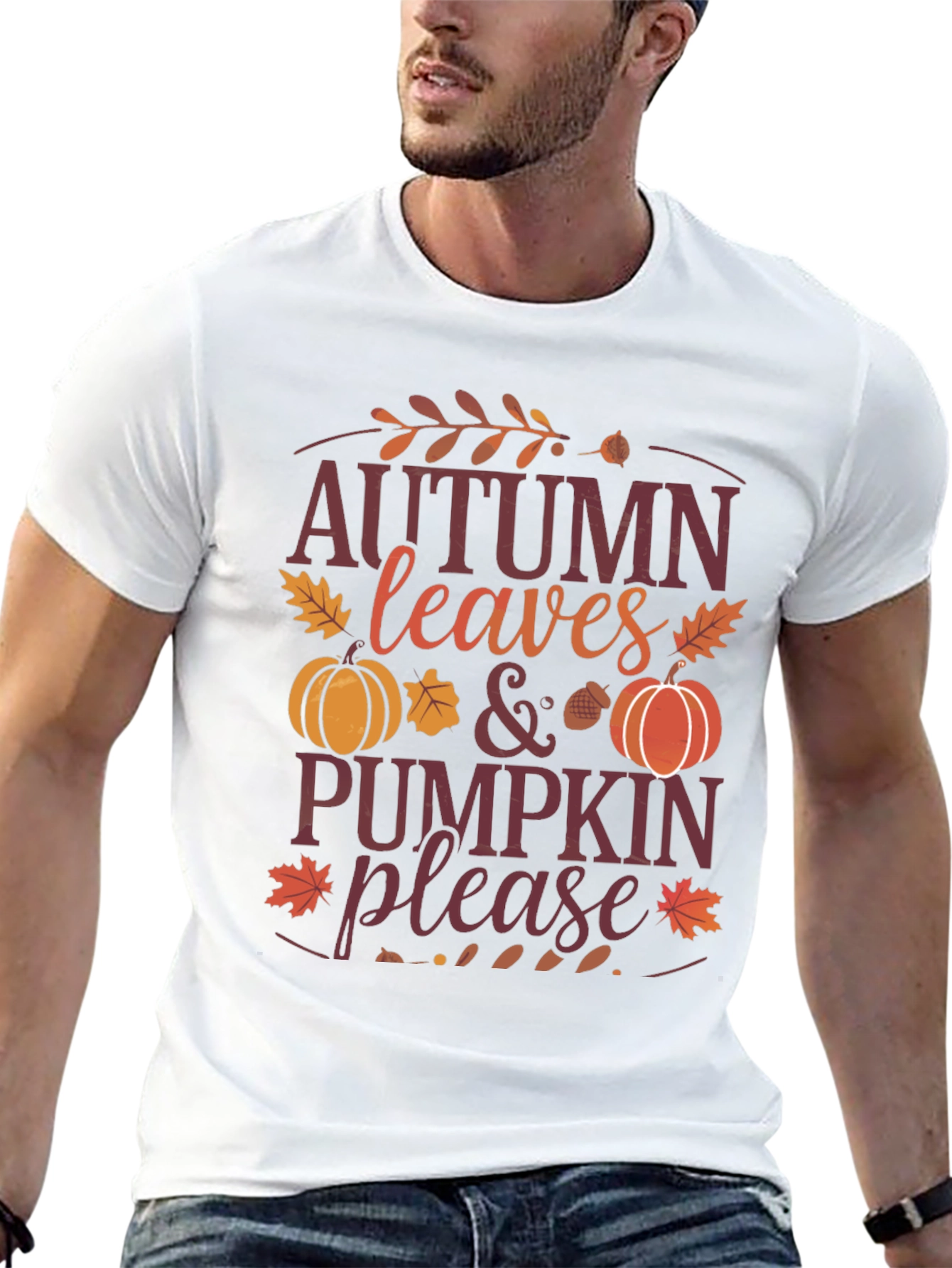 Autumn Leaves & Pumpkin Please Graphic Tee