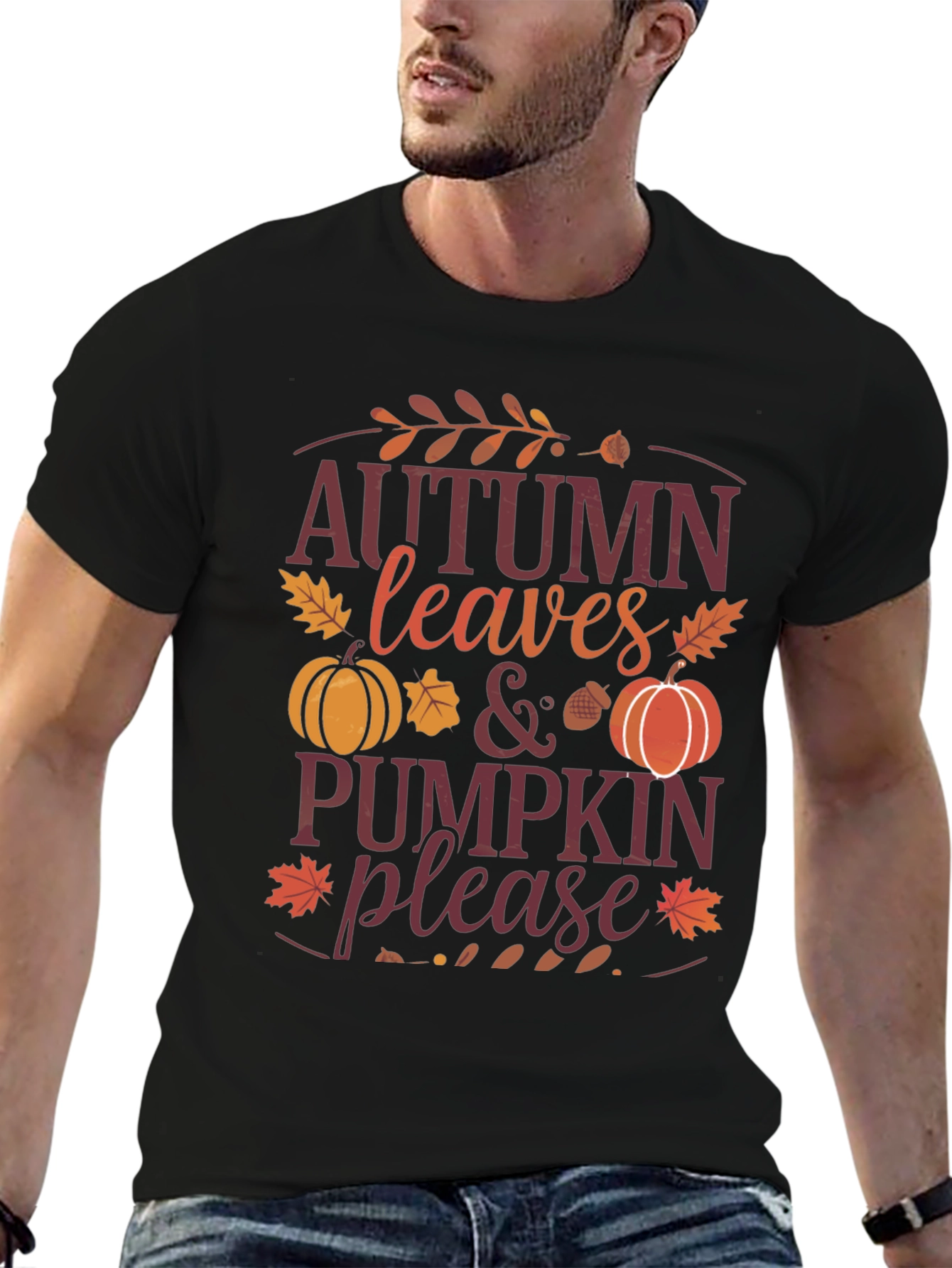 Autumn Leaves & Pumpkin Please Graphic Tee