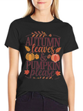 Autumn Leaves & Pumpkin Please Graphic Tee