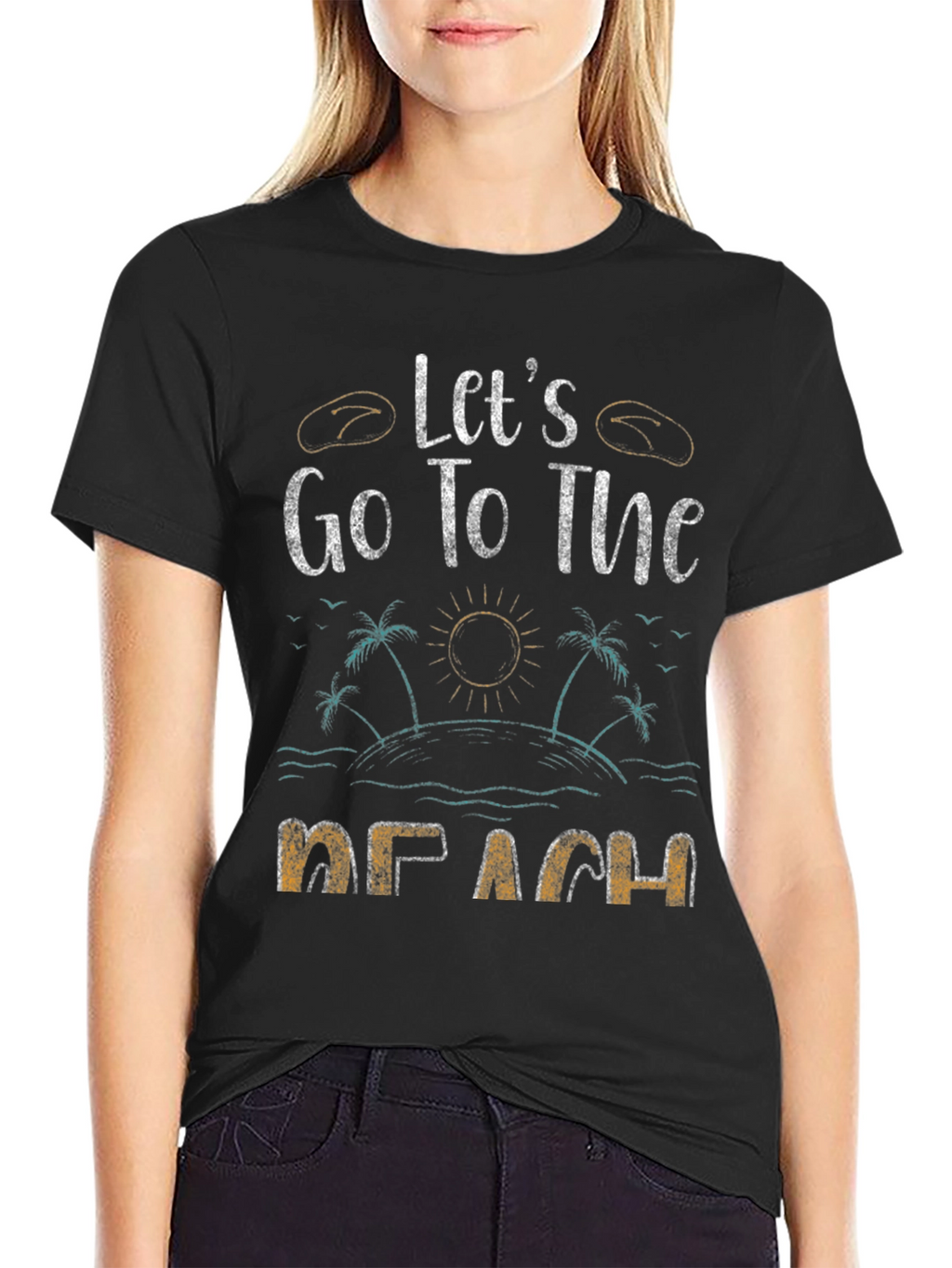 Lets Go To The Beach Graphic T-Shirt