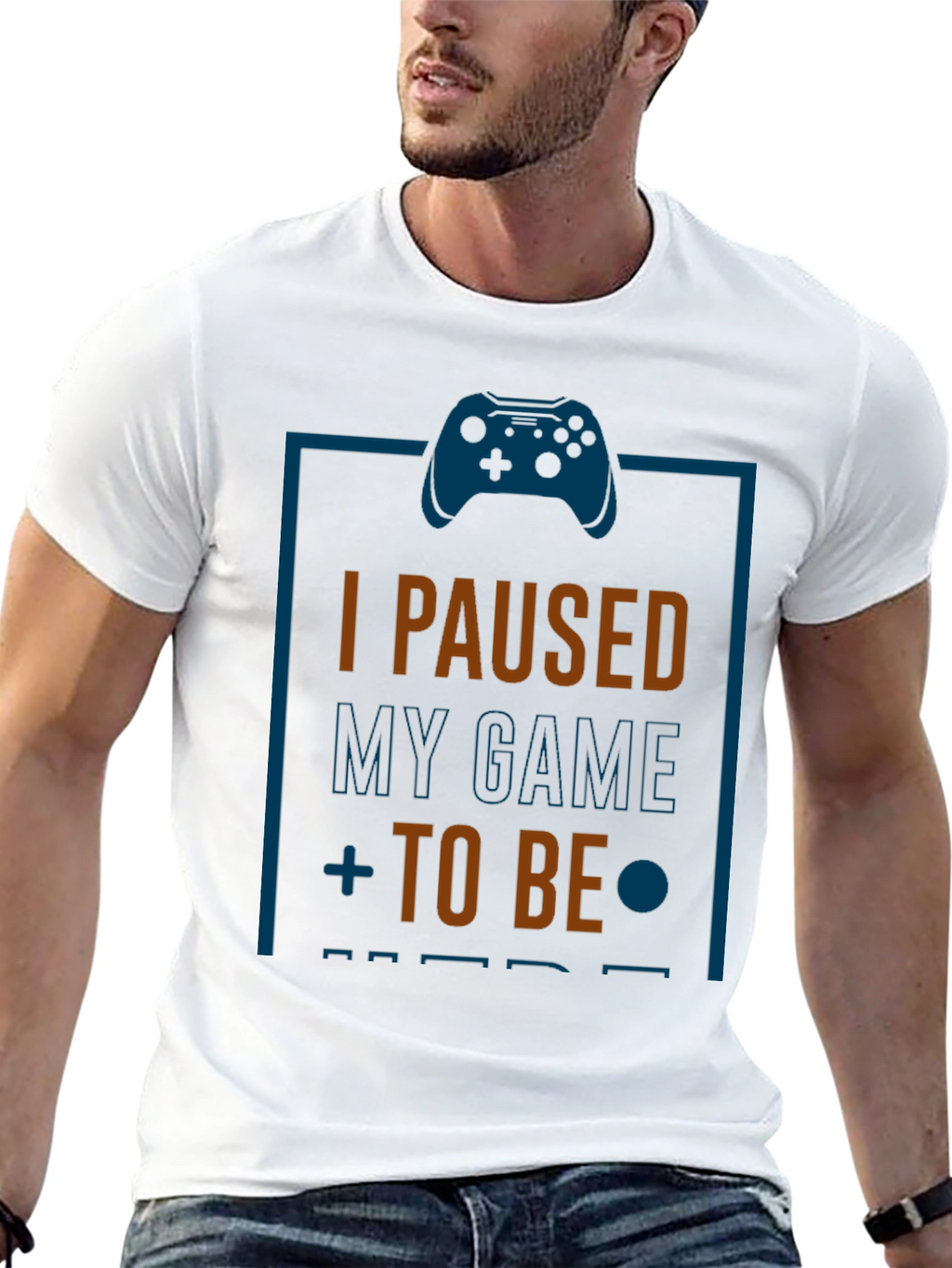 I Paused My Game Black T-Shirt