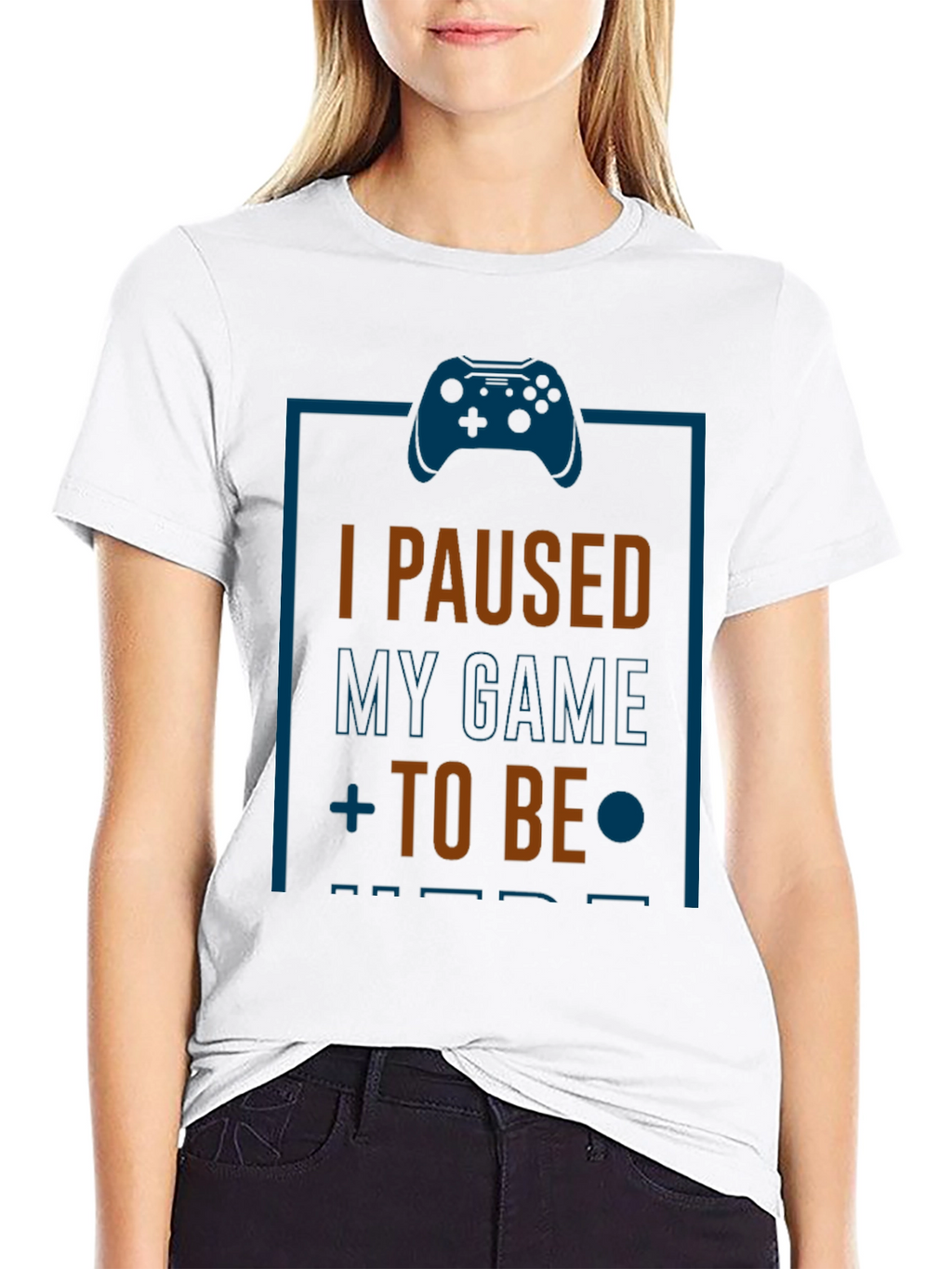 I Paused My Game Black T-Shirt
