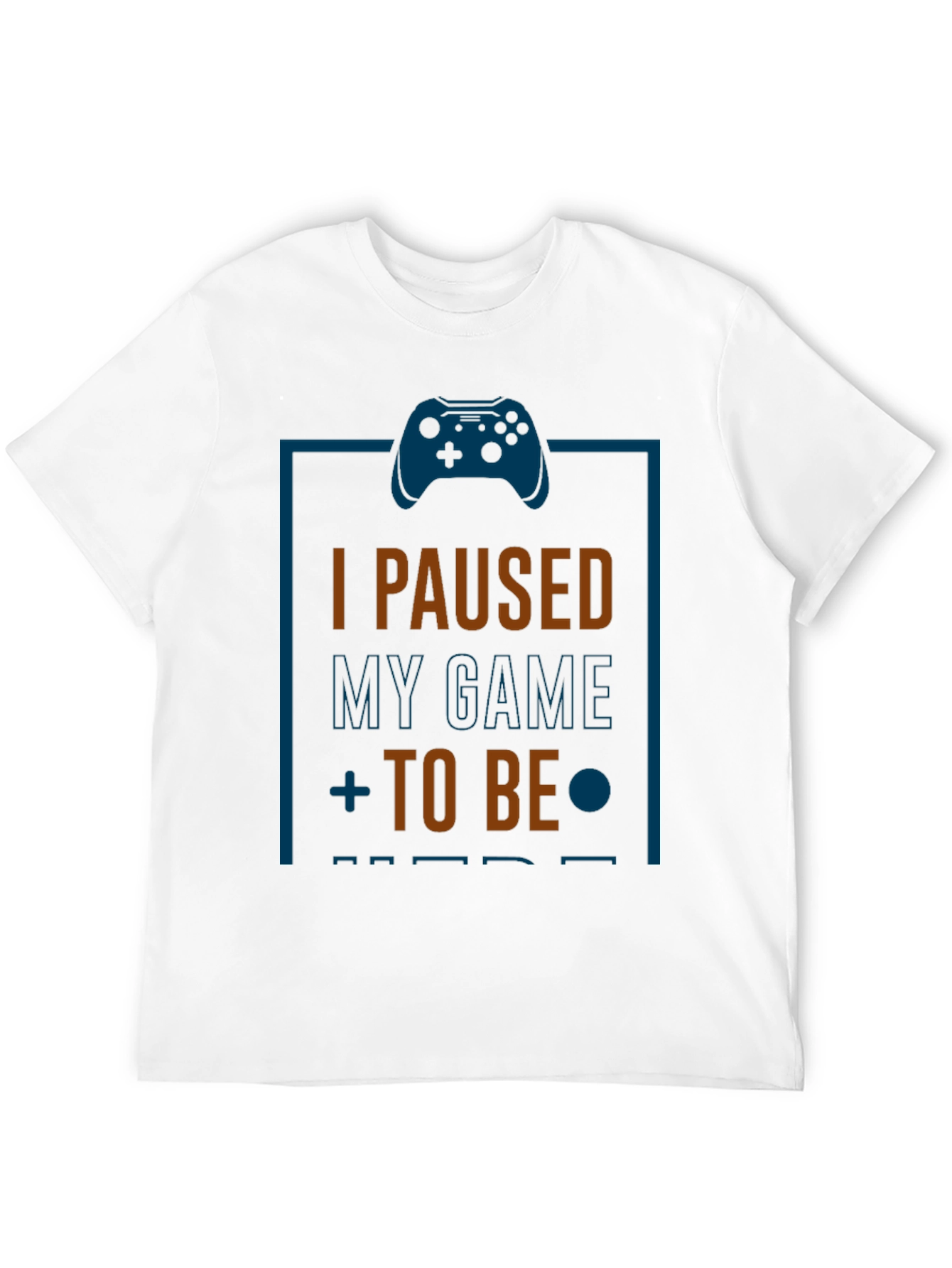 I Paused My Game Black T-Shirt