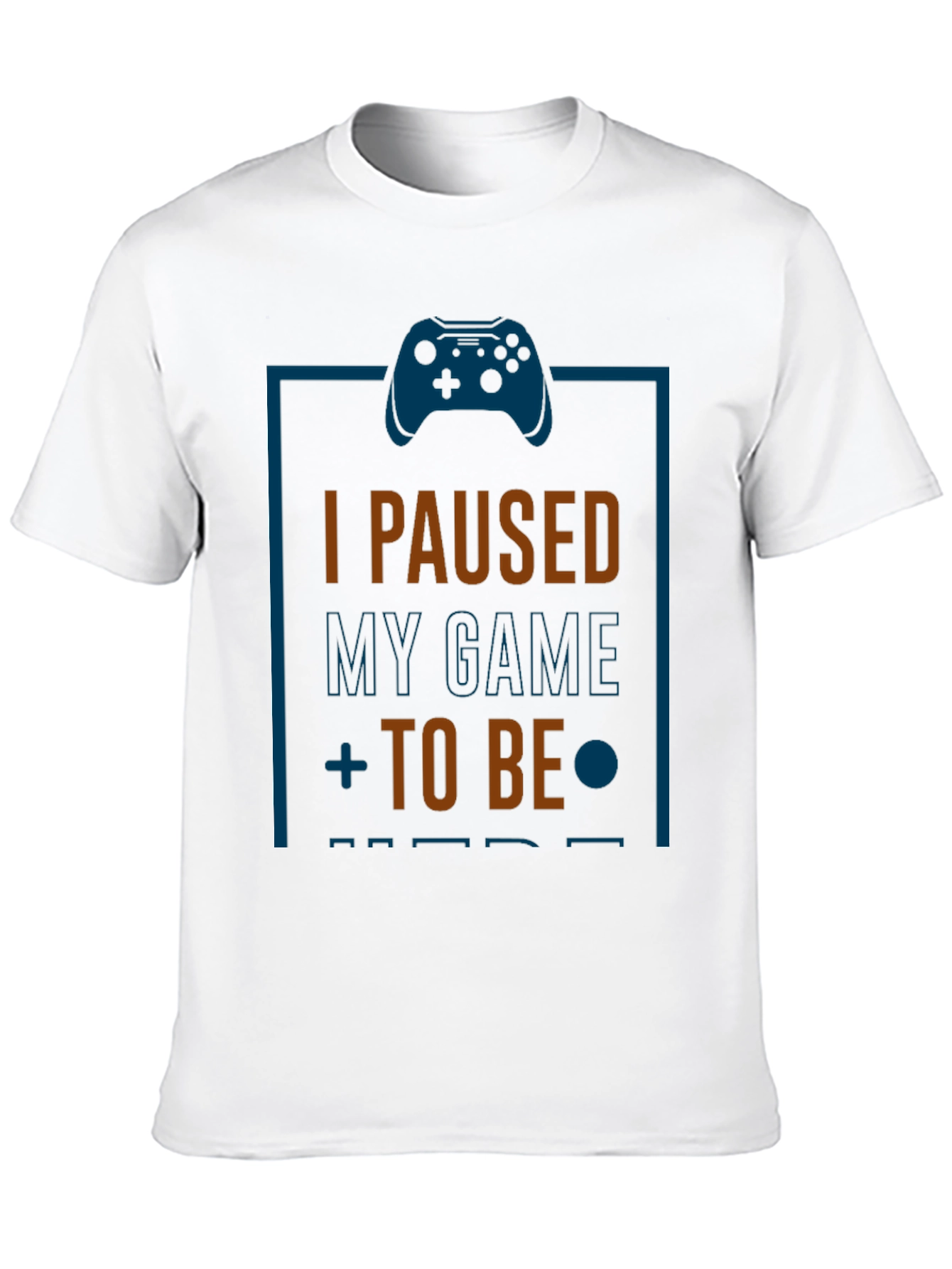 I Paused My Game Black T-Shirt