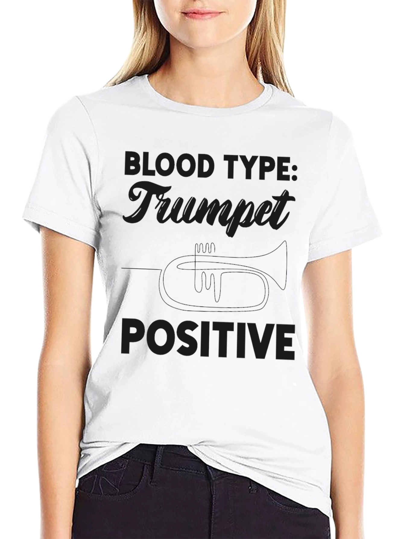 Trumpet Player Positive Blood Type T-Shirt