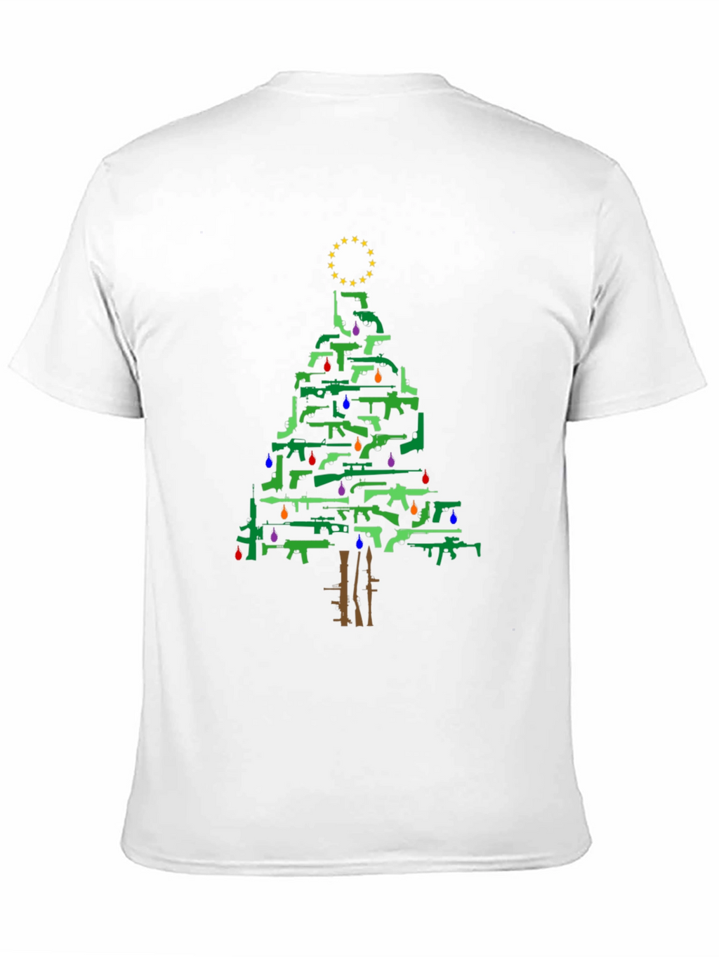 Gun Christmas Tree Holiday T-Shirt