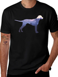 Dog Silhouette Forest Graphic Tee - Black