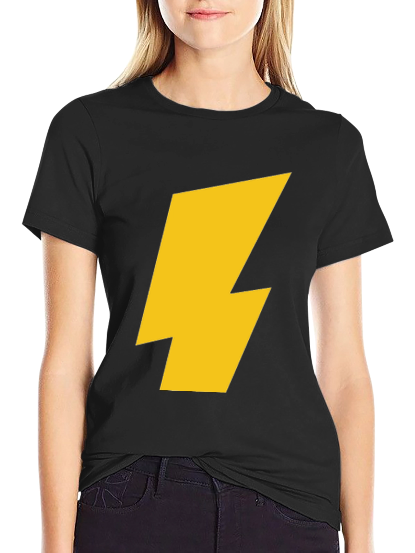 Lightning Bolt Graphic Tee - Black