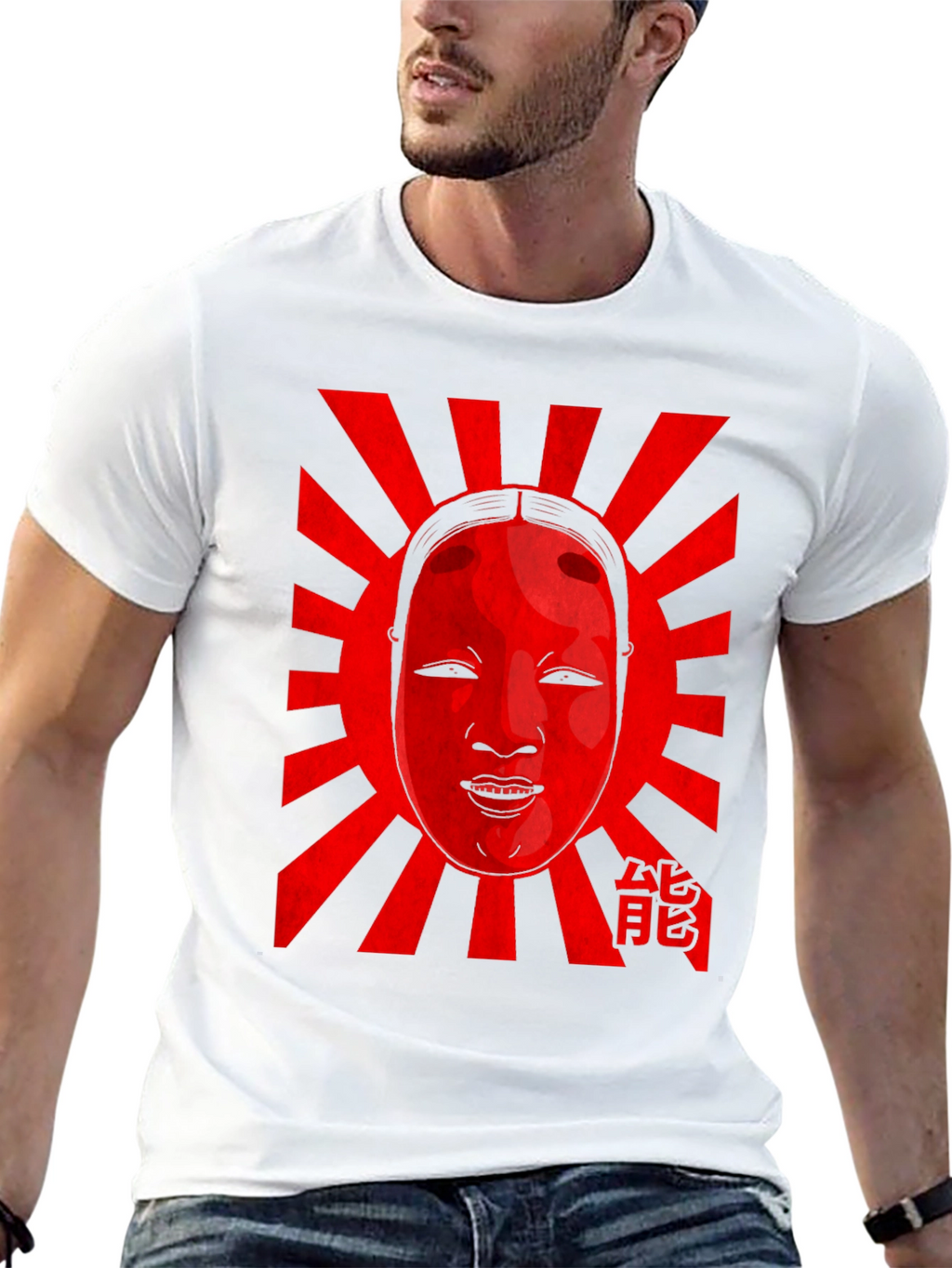 Kabuki Mask T-Shirt - Japanese Art