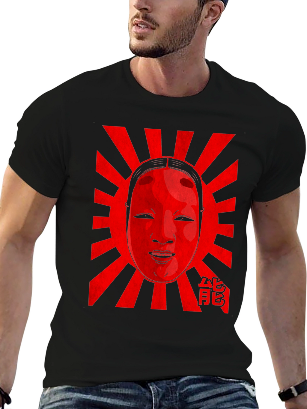 Kabuki Mask T-Shirt - Japanese Art