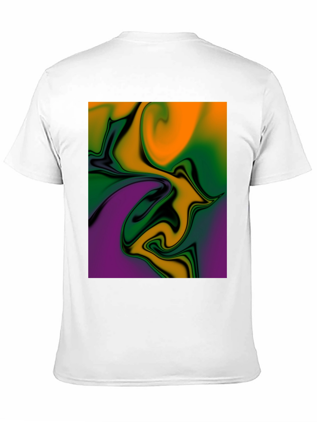 Abstract Swirl Graphic Print Black T-Shirt