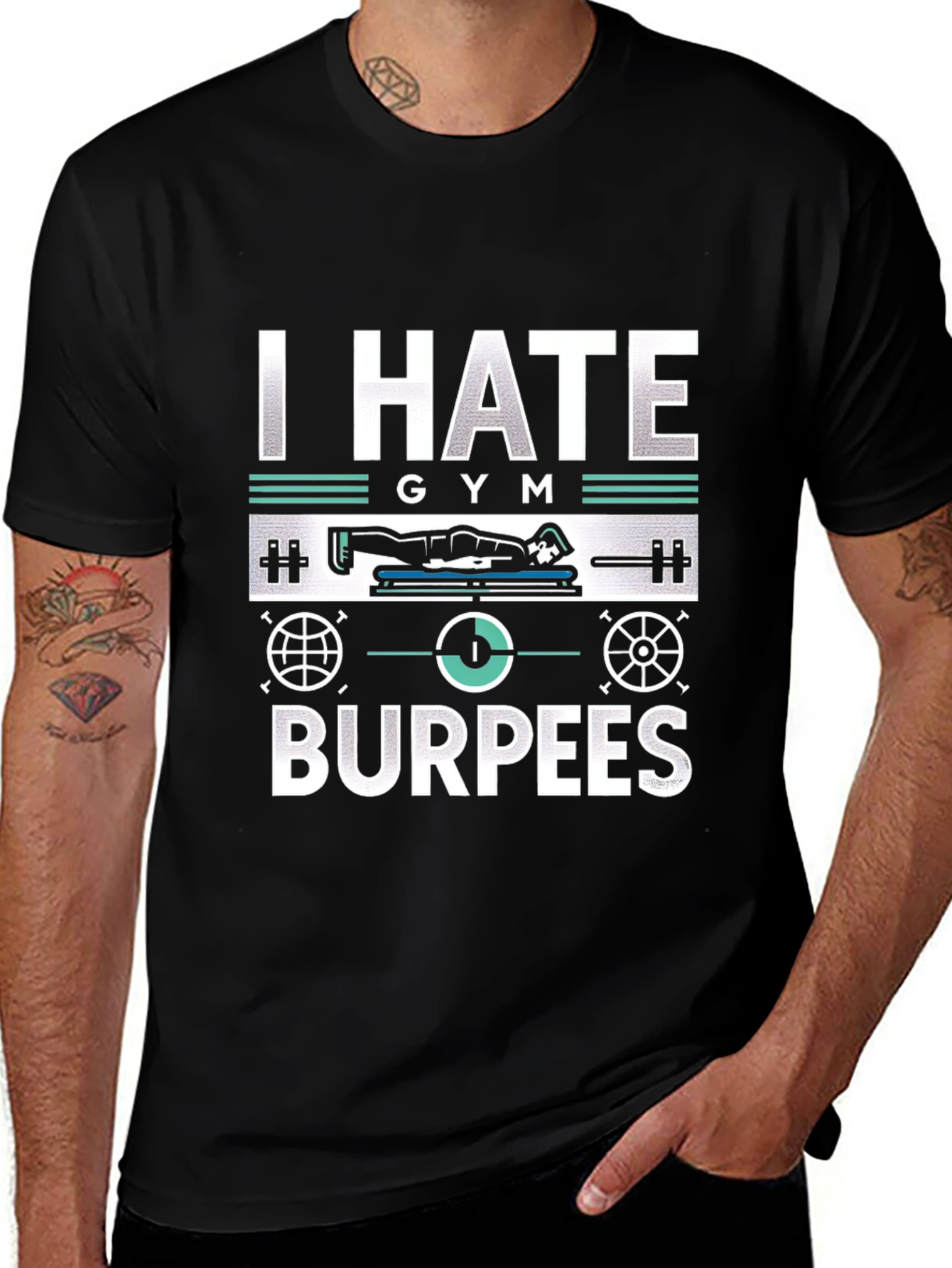 I Hate Gym Burpees T-Shirt - Fitness Workout